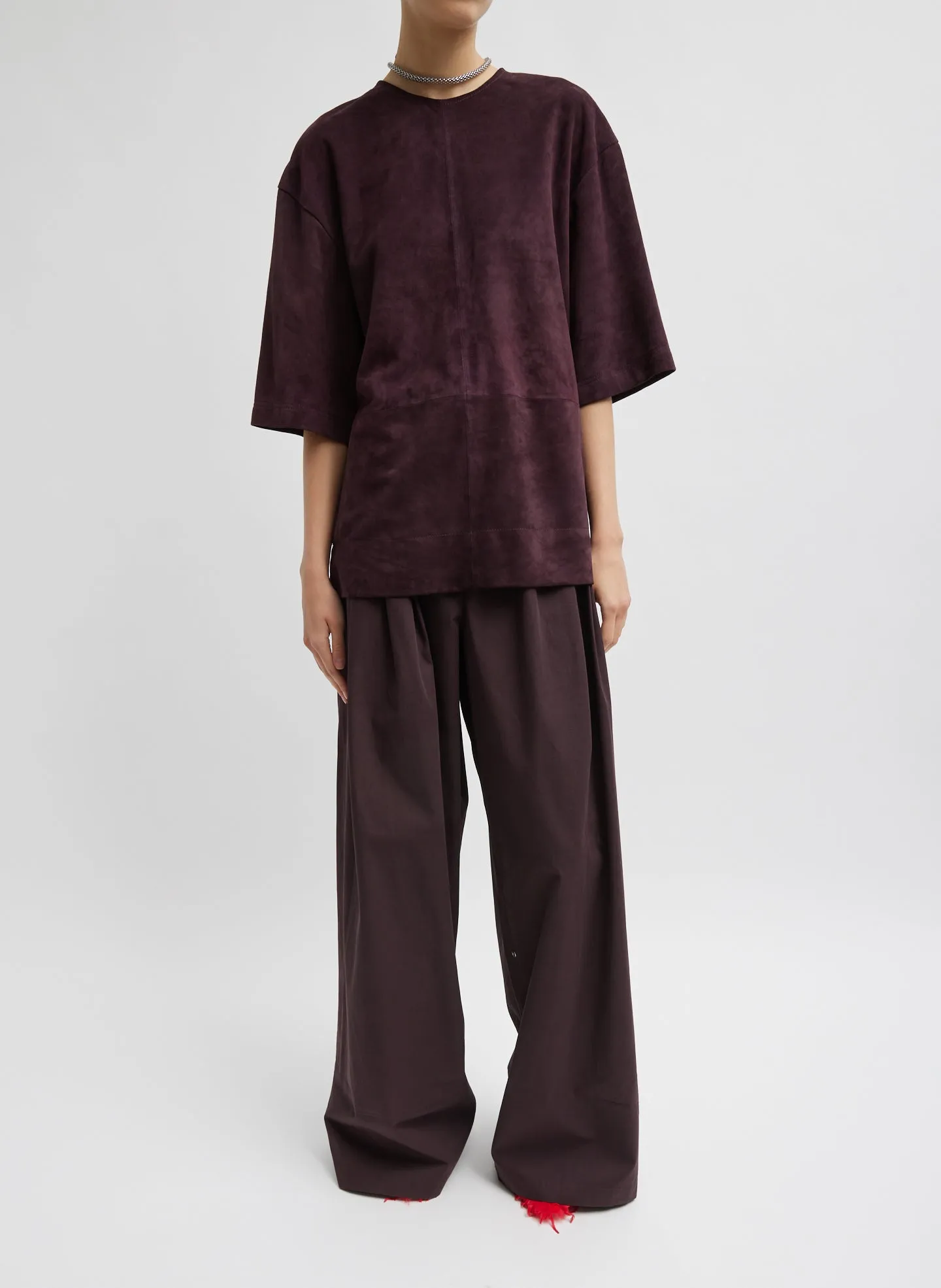 Cassiterite Suede Easy T-Shirt sold by Tibi