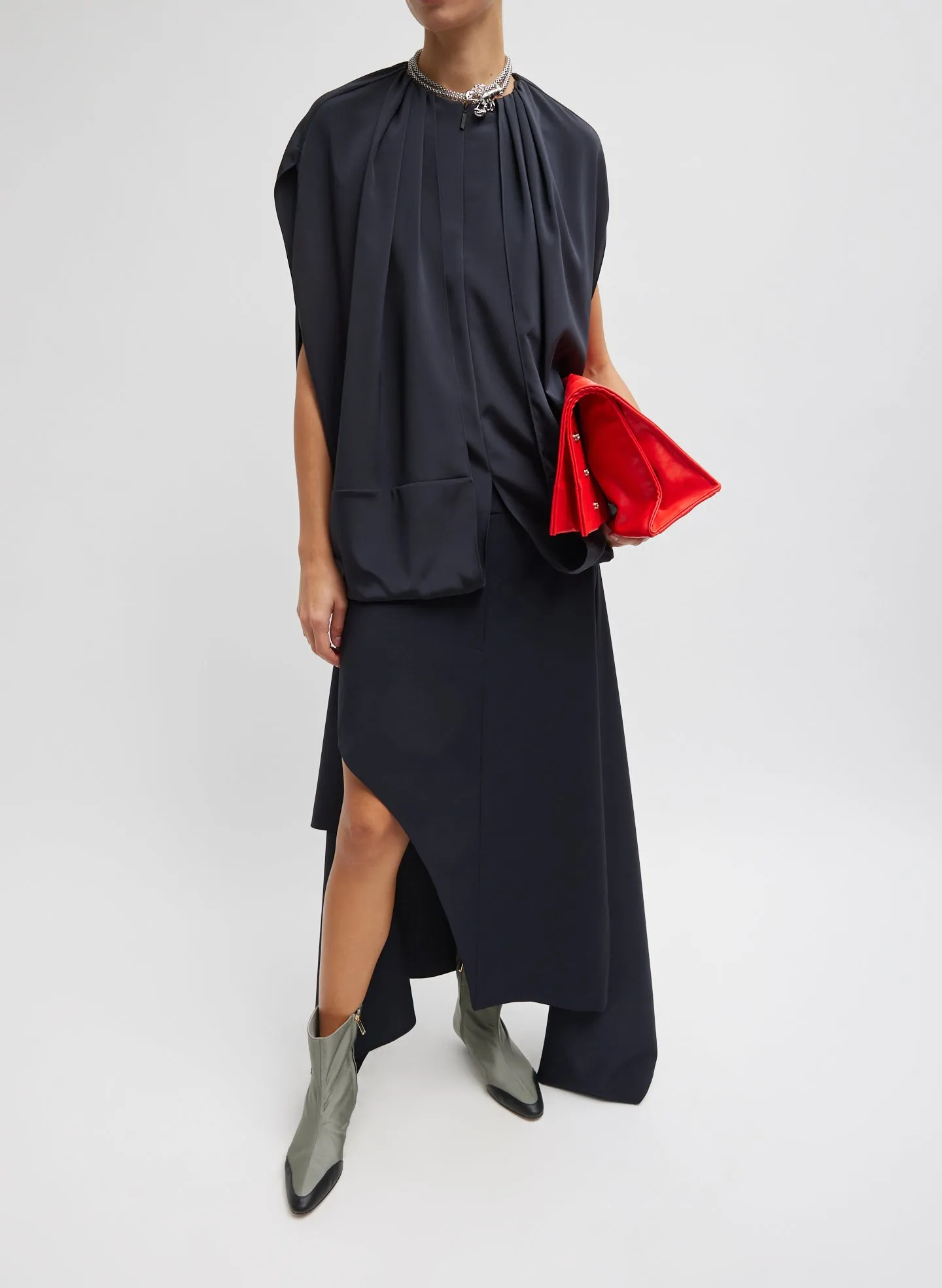 Tropical Wool Tie Front Trouser Skirt sold by Tibi product image thumbnail 3