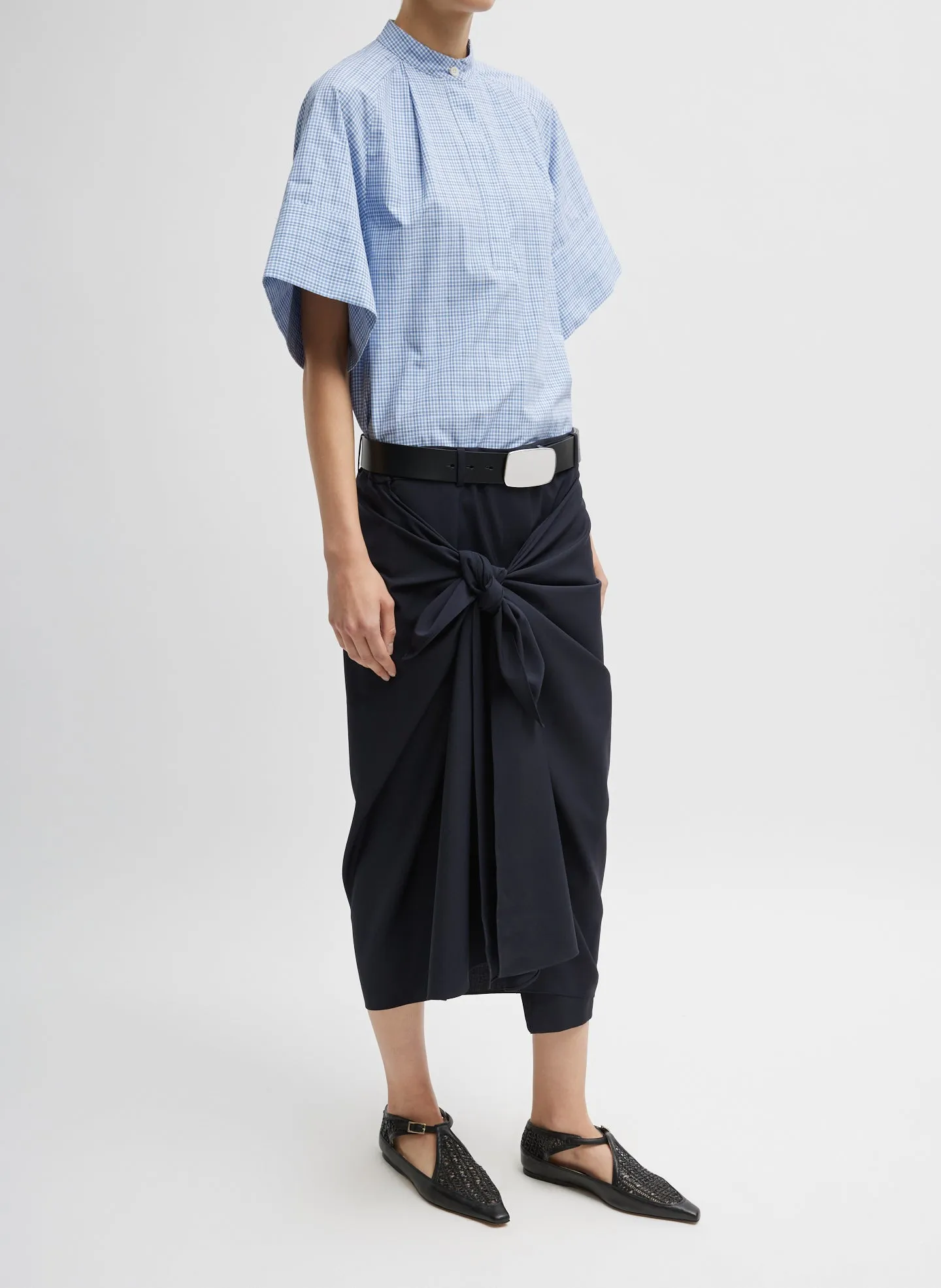 Tropical Wool Tie Front Trouser Skirt sold by Tibi product image thumbnail 5