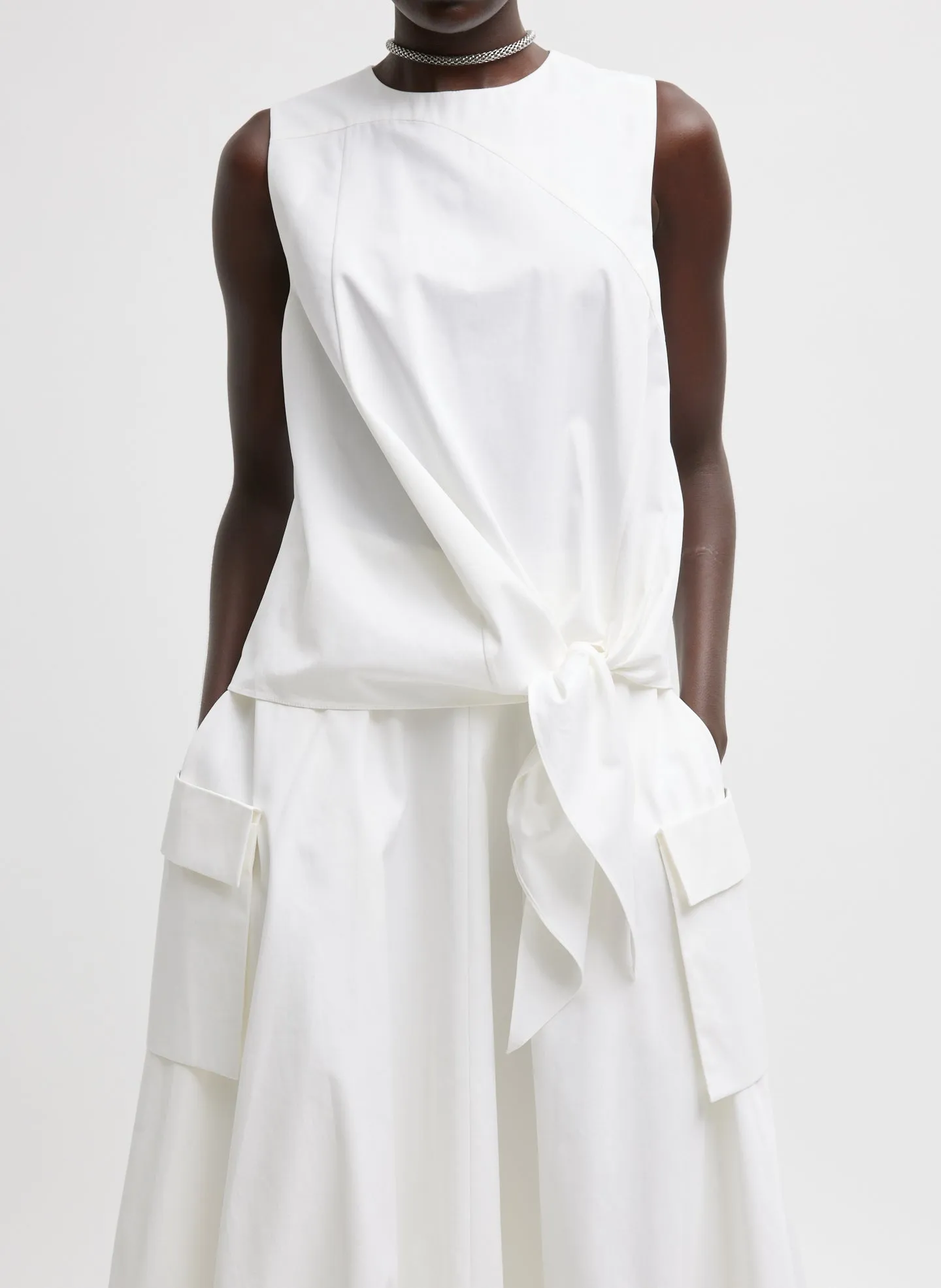 Bio Twill Easy Tie Top sold by Tibi product image thumbnail 5