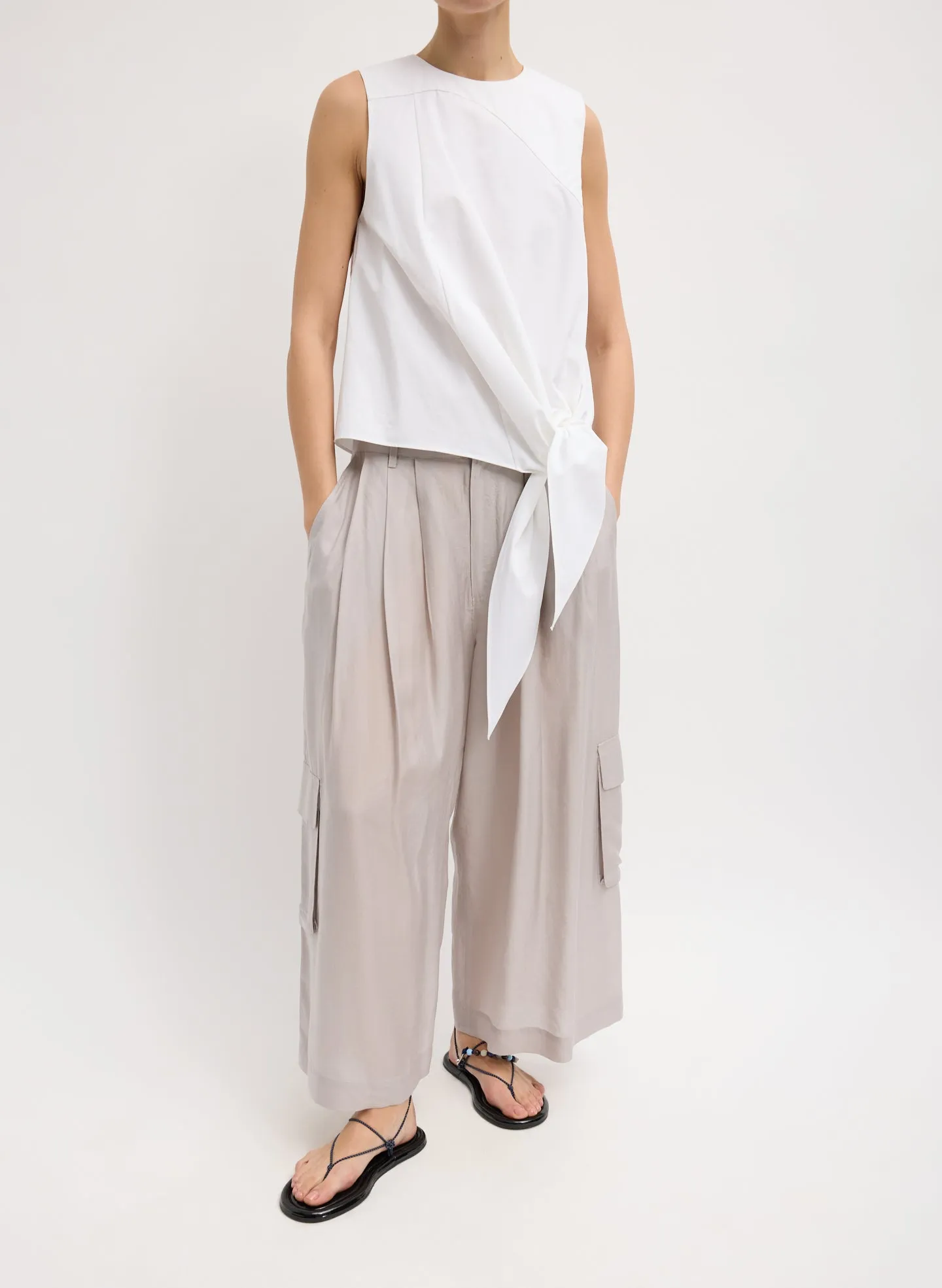 Bio Twill Easy Tie Top sold by Tibi product image thumbnail 2