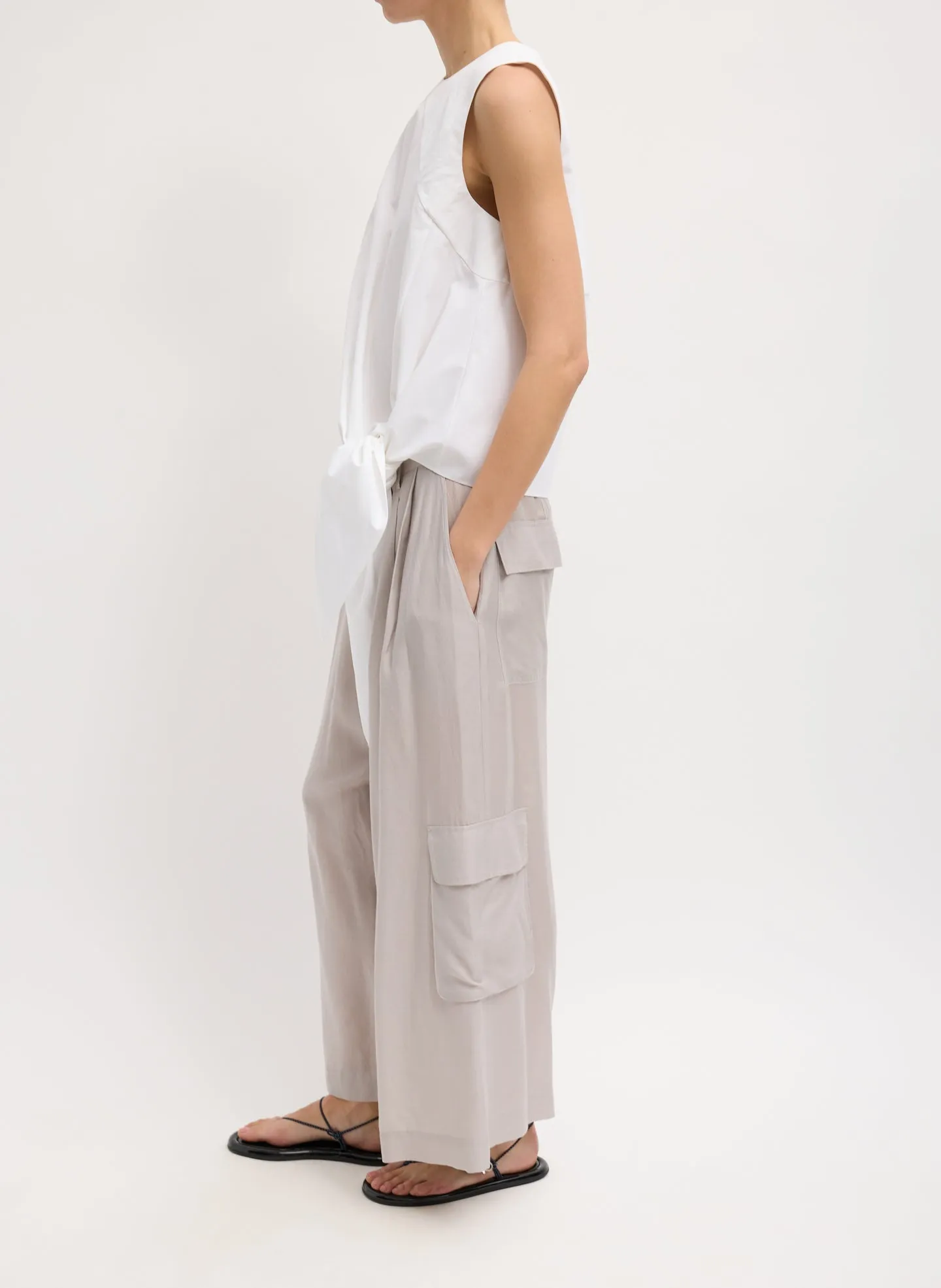 Bio Twill Easy Tie Top sold by Tibi product image thumbnail 3