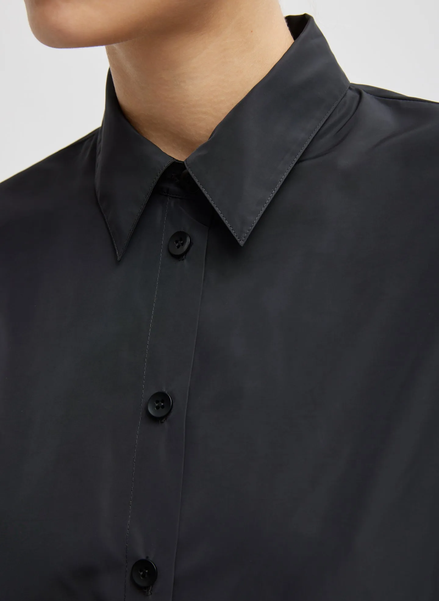 Italian Sporty Nylon Shirt With Cocoon Back sold by Tibi product image thumbnail 2