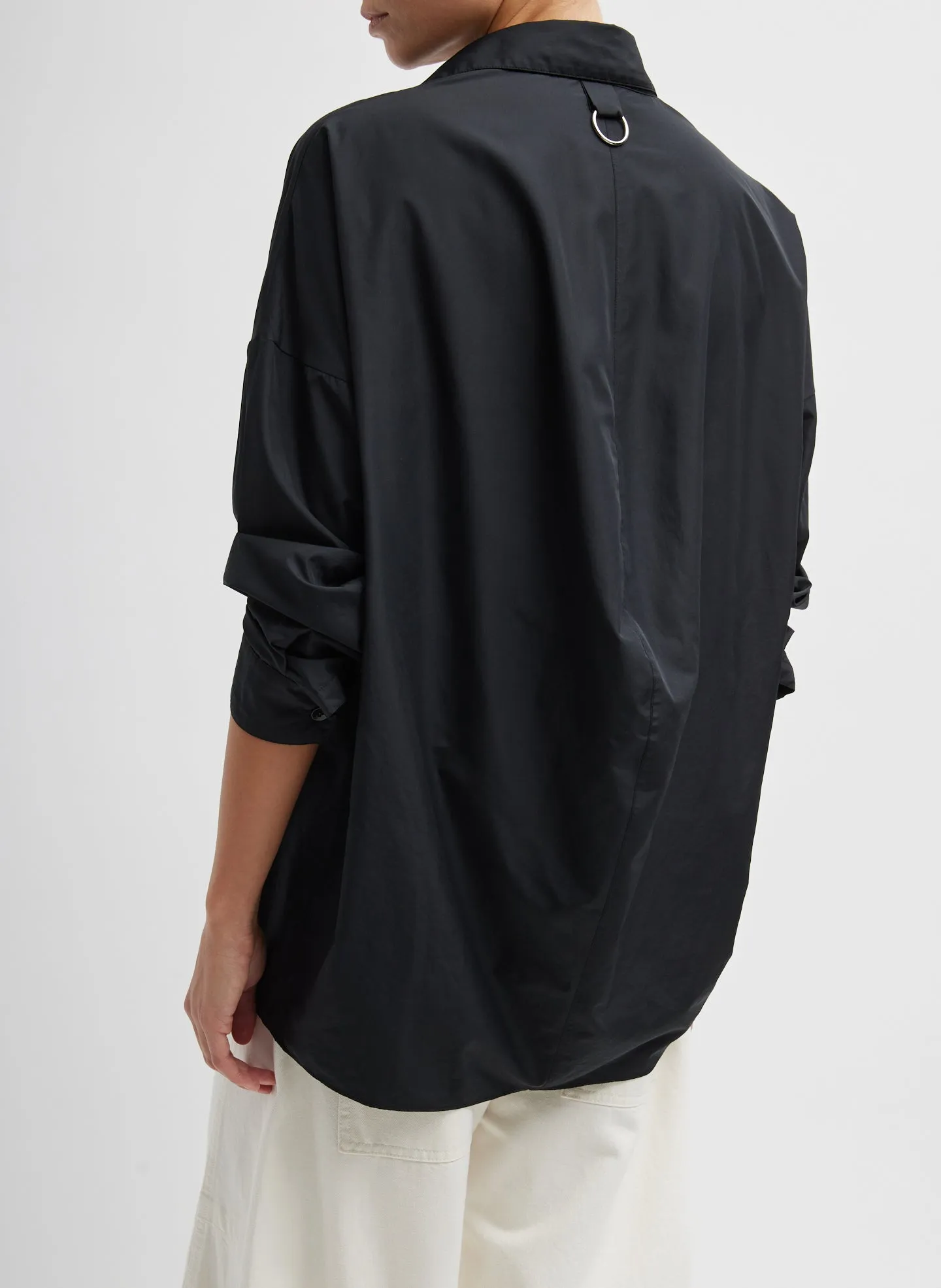 Italian Sporty Nylon Shirt With Cocoon Back sold by Tibi product image thumbnail 4