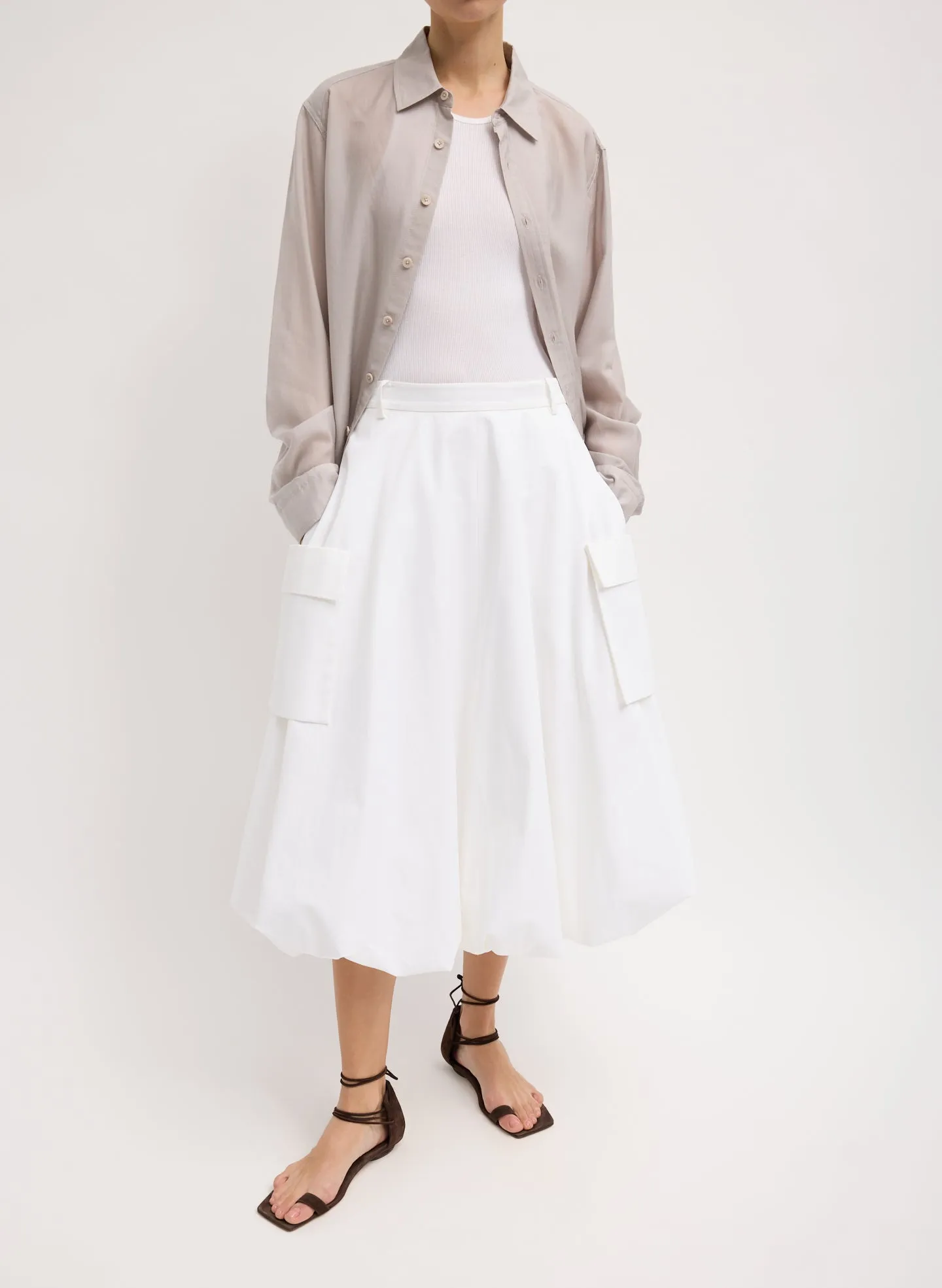 Bio Twill Bubble Skirt sold by Tibi