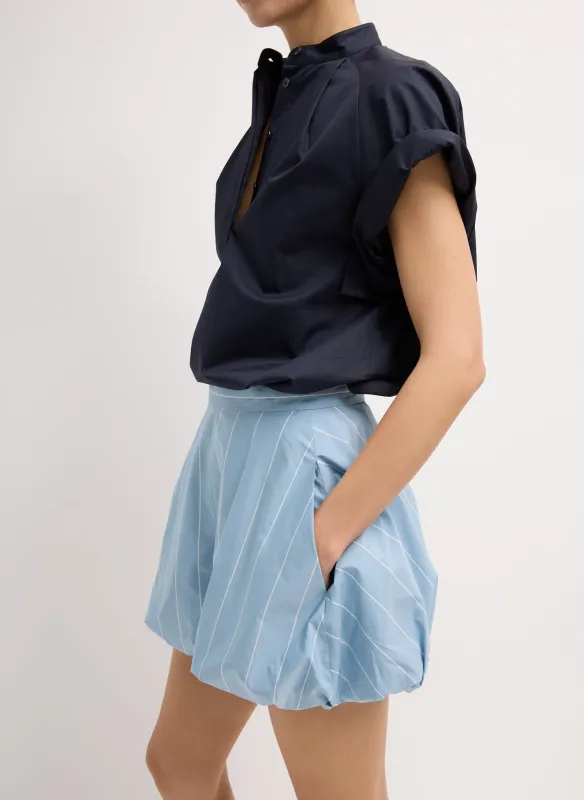 Eco Poplin Raglan Tucked Short Sleeve Shirt sold by Tibi