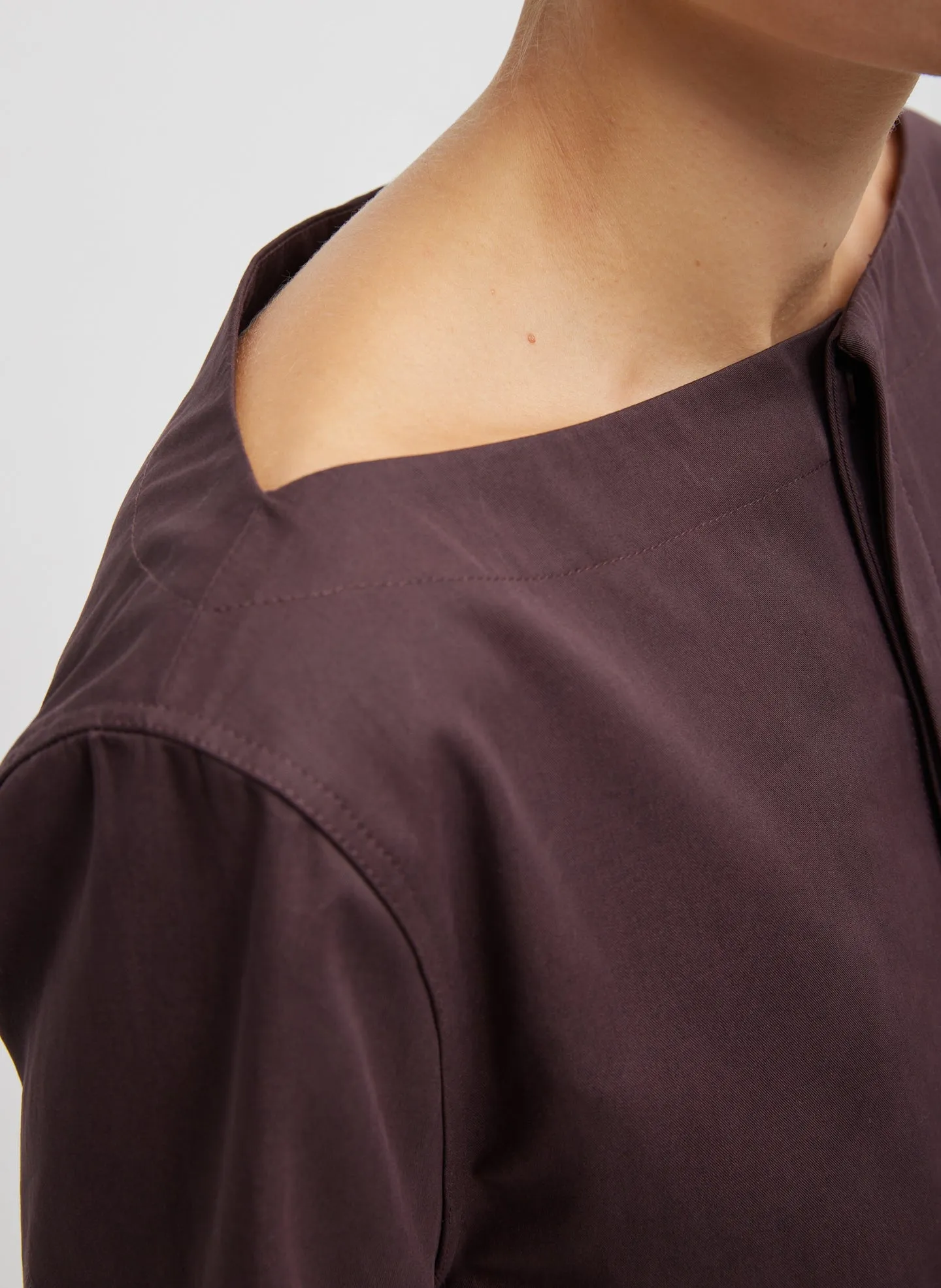 Bio Twill Boatneck Shirt Jacket sold by Tibi product image thumbnail 2
