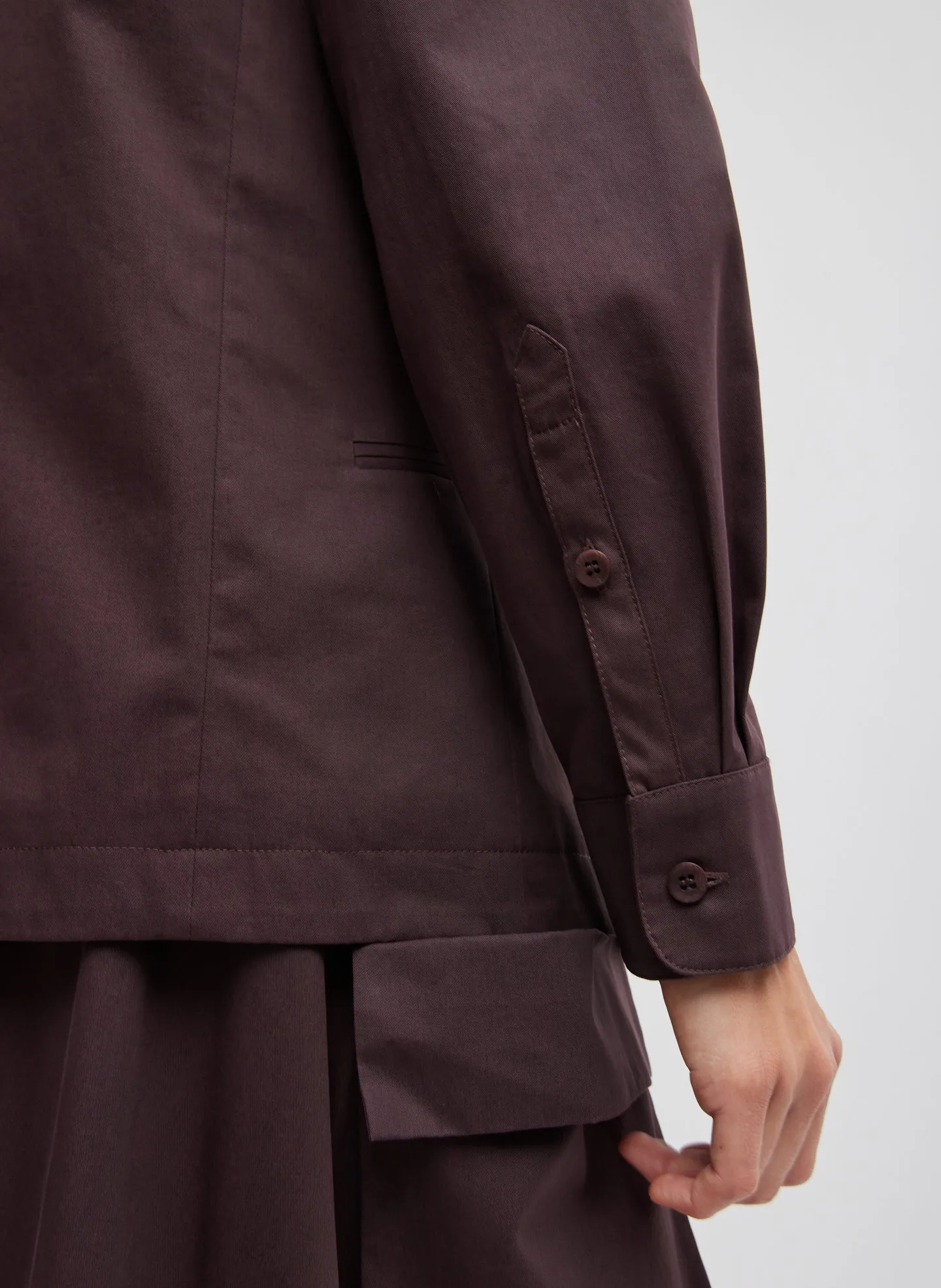 Bio Twill Boatneck Shirt Jacket sold by Tibi product image thumbnail 3