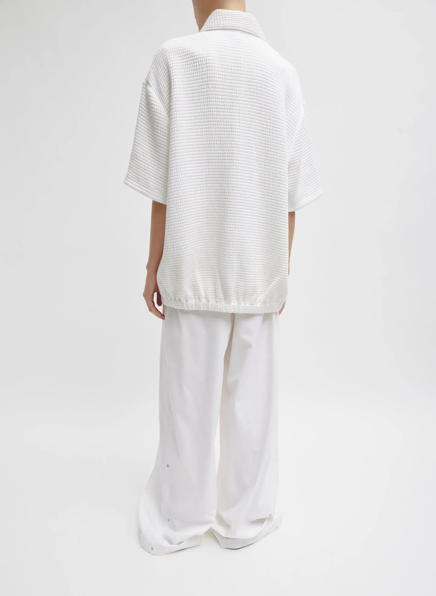 Quilted Waffle Polo Tunic Top sold by Tibi product image thumbnail 4