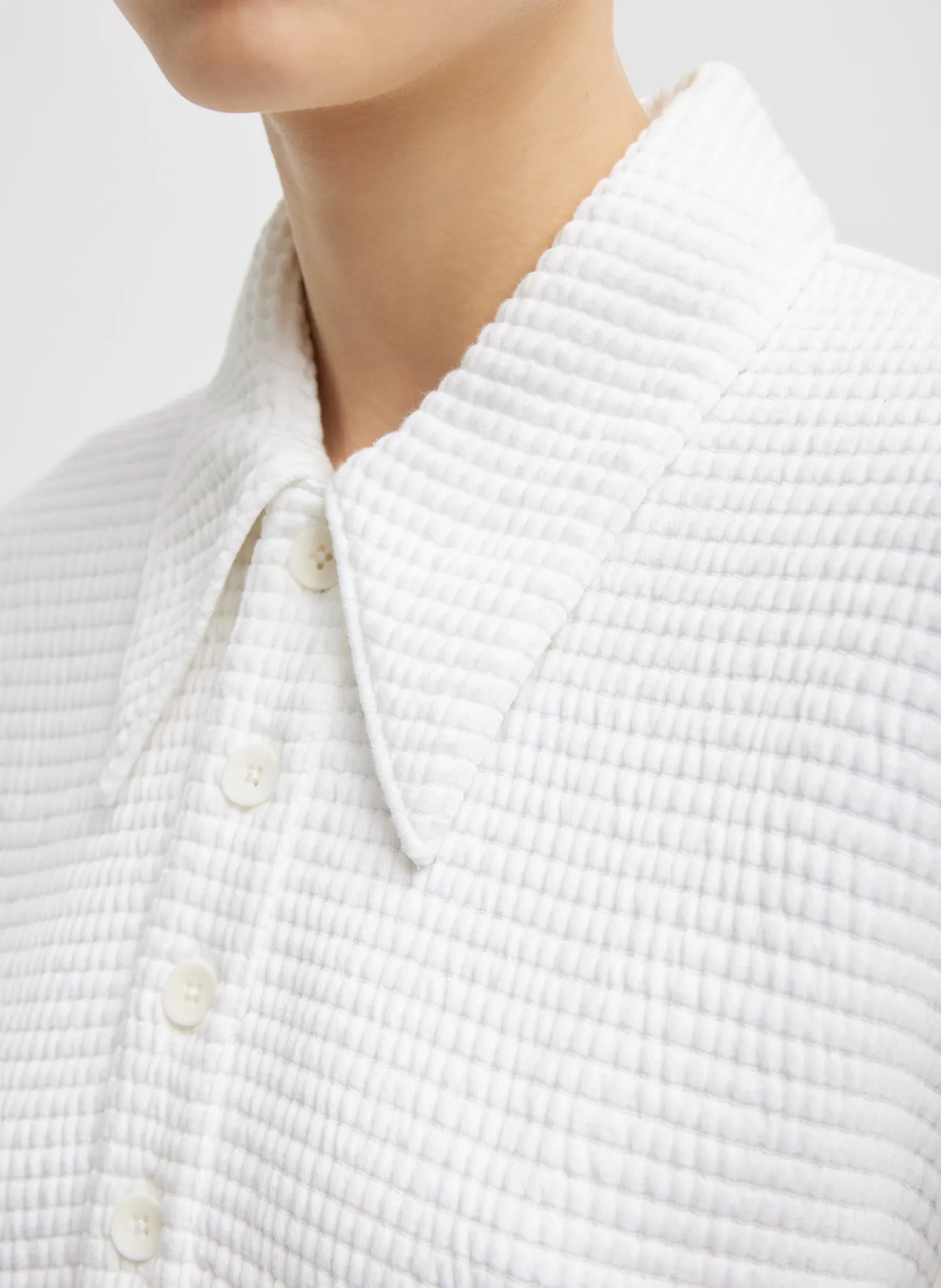 Quilted Waffle Polo Tunic Top sold by Tibi product image thumbnail 2