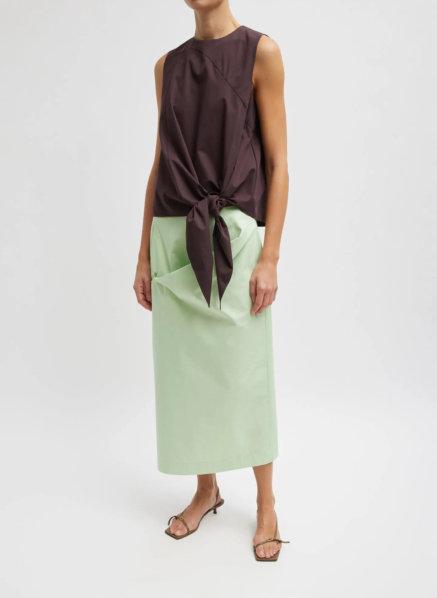 Bio Twill Easy Tie Top sold by Tibi product image thumbnail 4