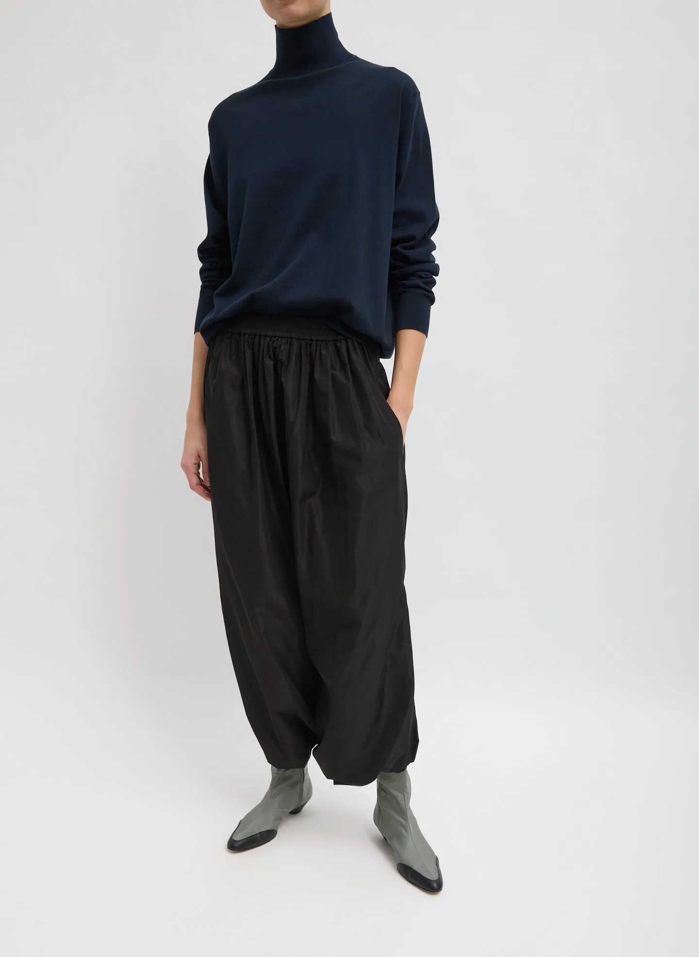 Italian Sporty Nylon Pleated Jalouise Skirt sold by Tibi product image thumbnail 4