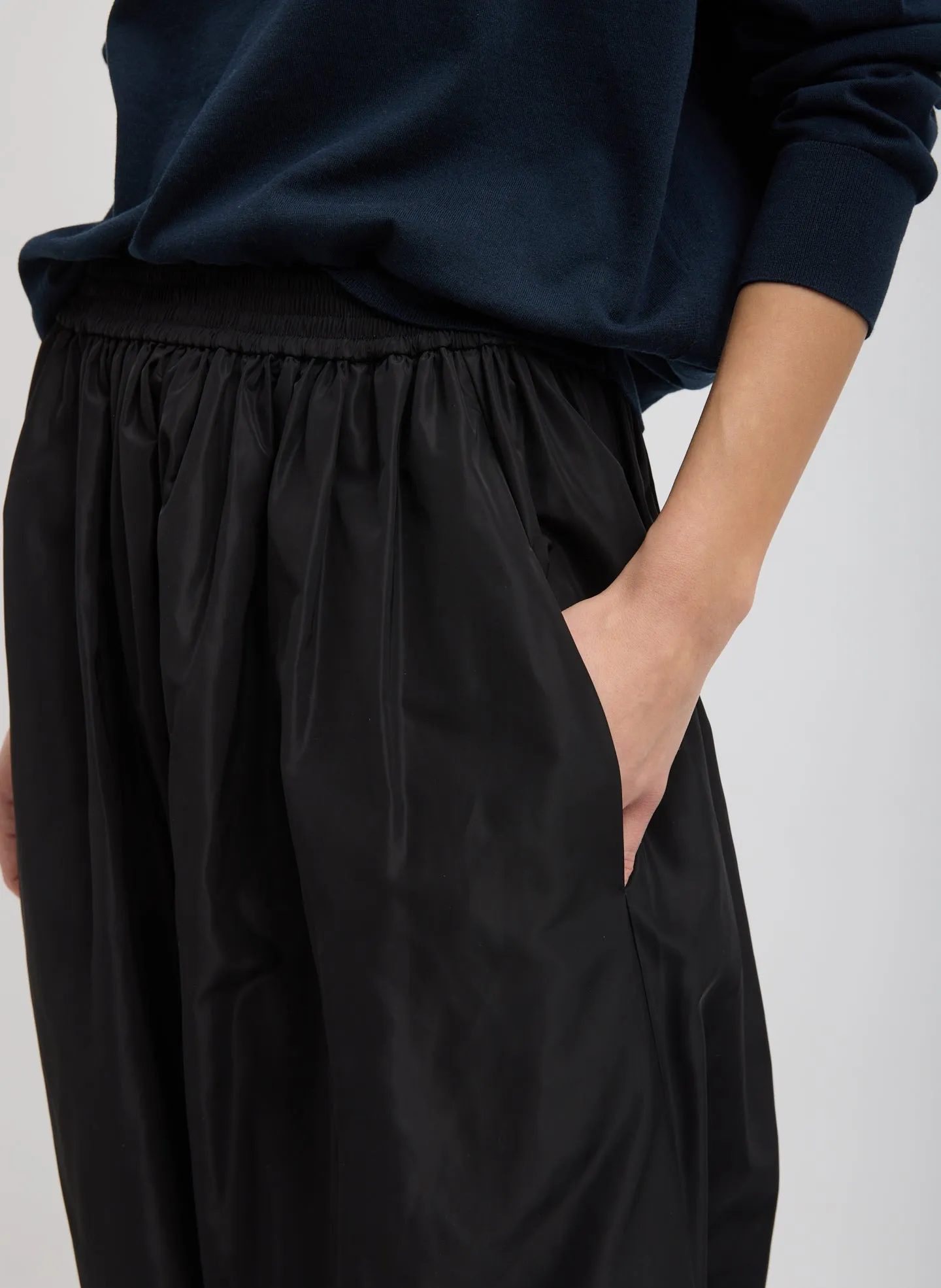 Italian Sporty Nylon Pleated Jalouise Skirt sold by Tibi product image thumbnail 2