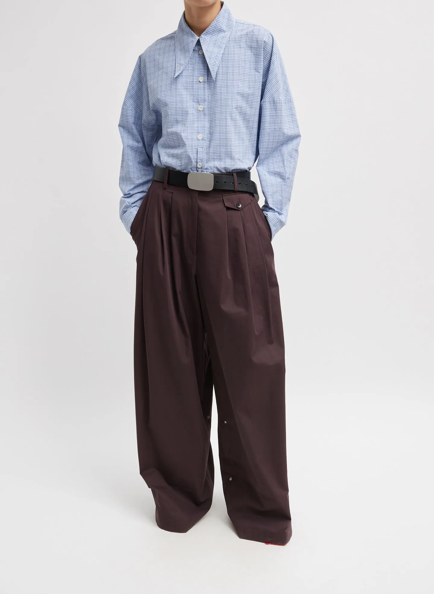 Bio Twill Triple Pleat Pant sold by Tibi