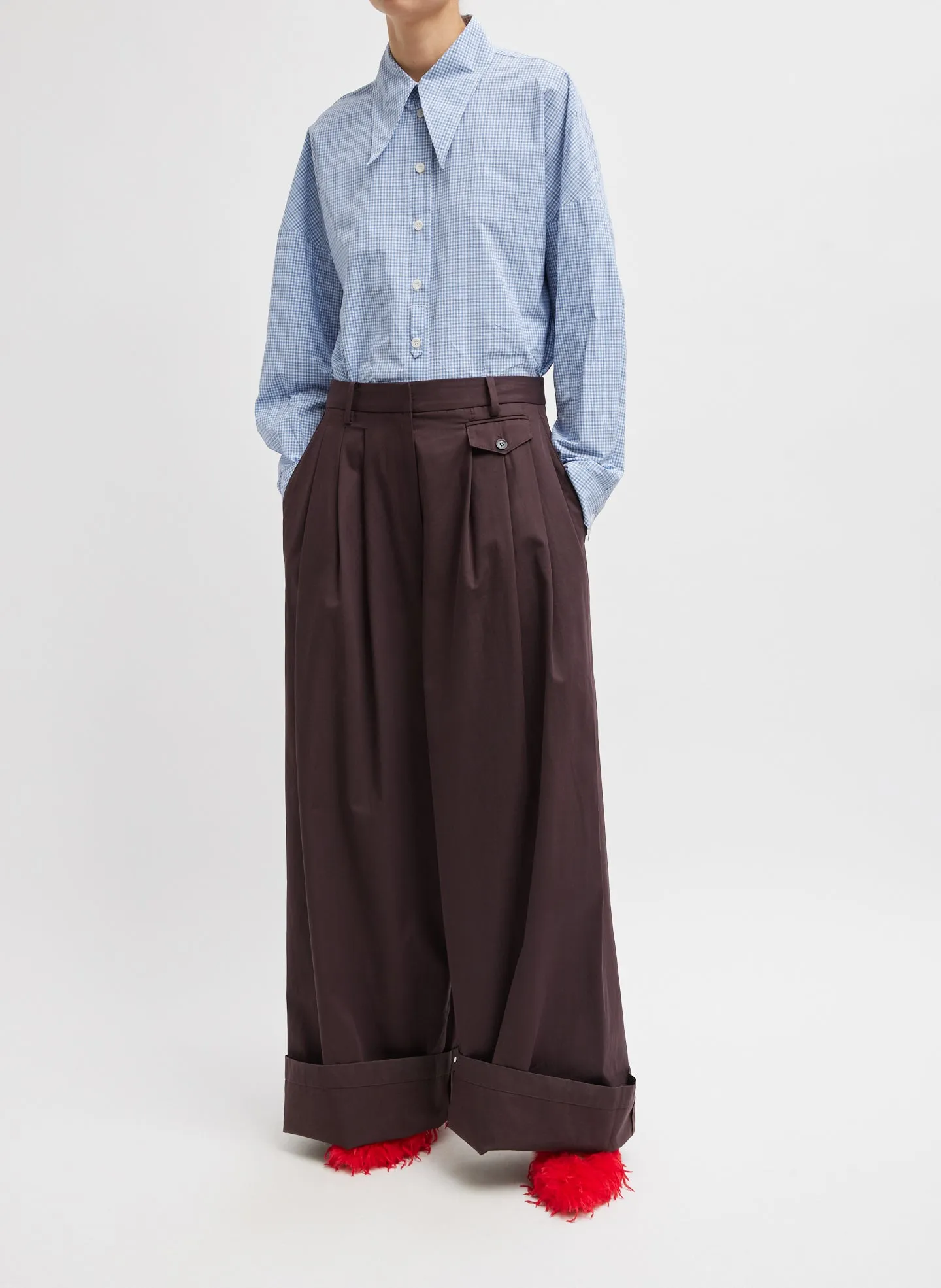 Bio Twill Triple Pleat Pant sold by Tibi product image thumbnail 5