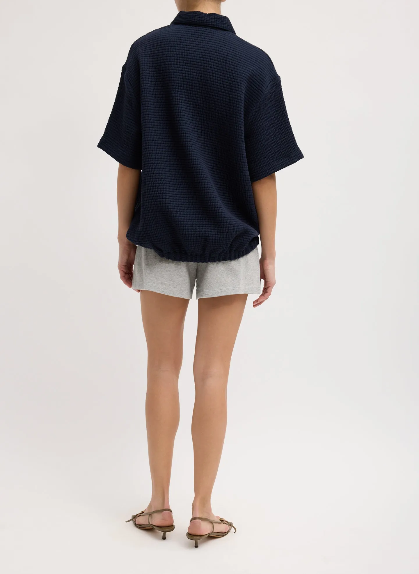 Quilted Waffle Polo Tunic Top sold by Tibi product image thumbnail 5