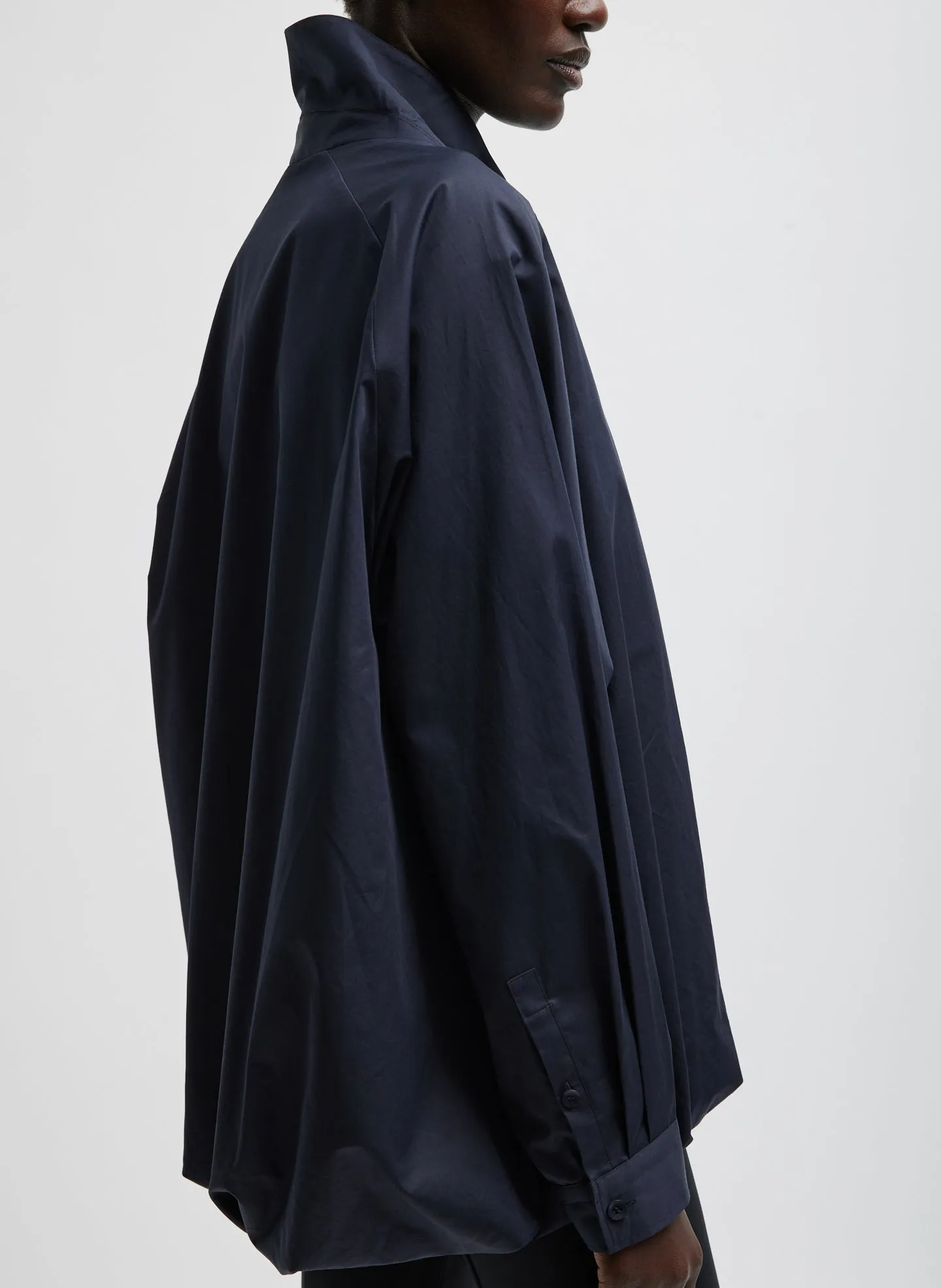 Eco Poplin Bubble Hem Shirt Jacket sold by Tibi product image thumbnail 3