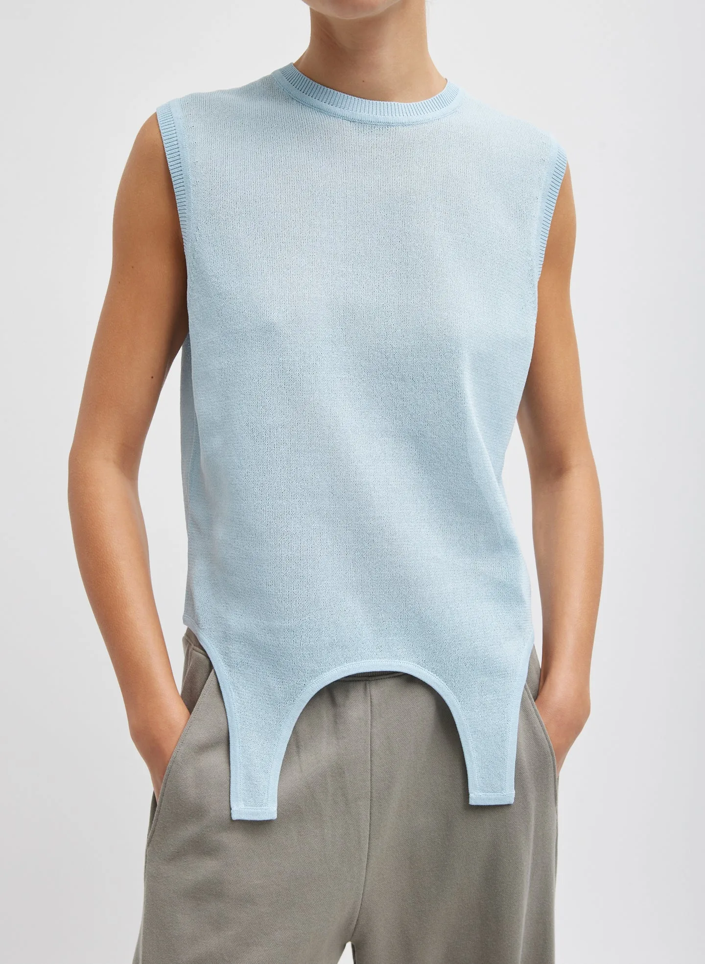 Crispy Sleeveless Sweater sold by Tibi