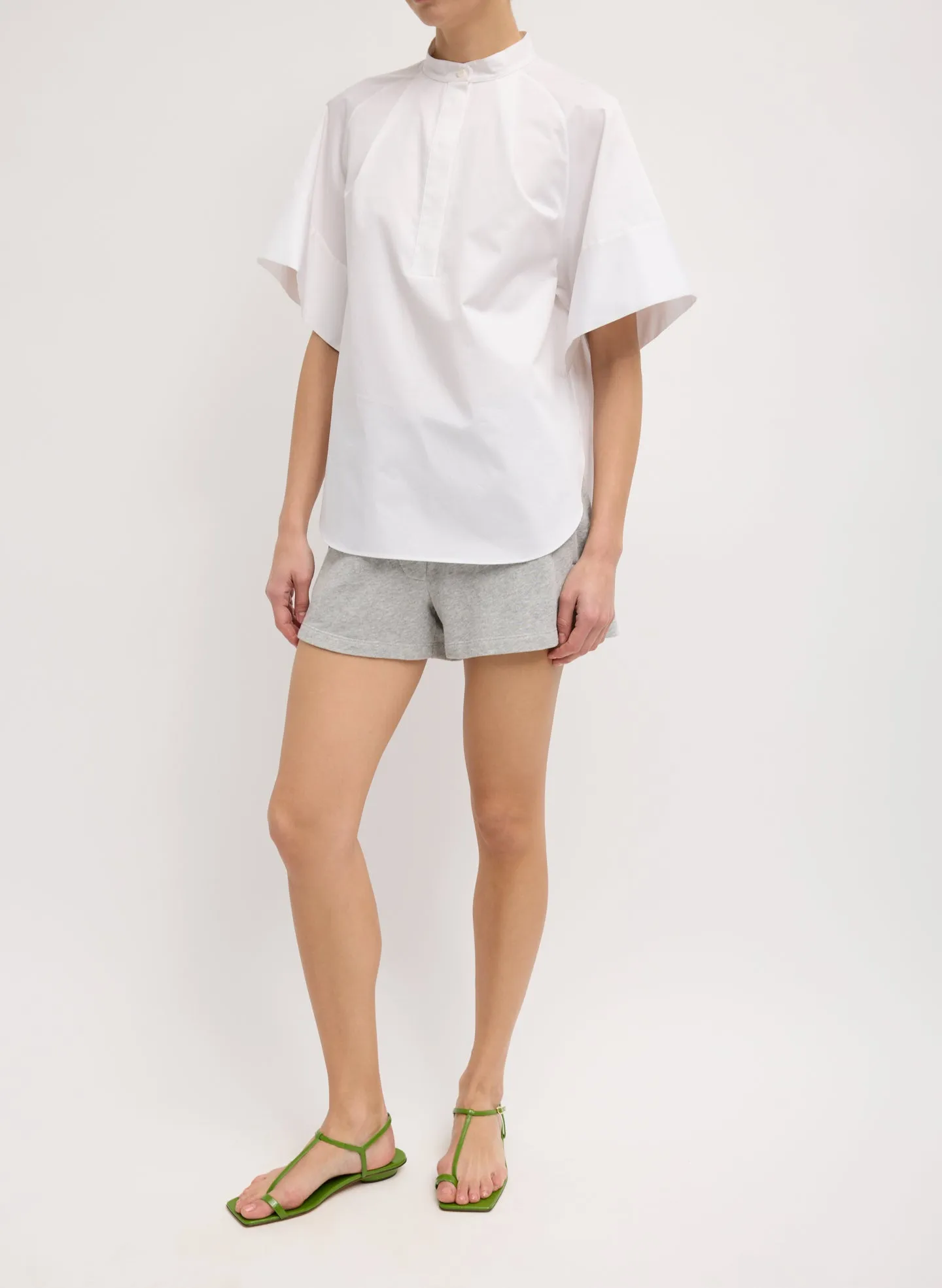 Eco Poplin Raglan Tucked Short Sleeve Shirt sold by Tibi product image thumbnail 2
