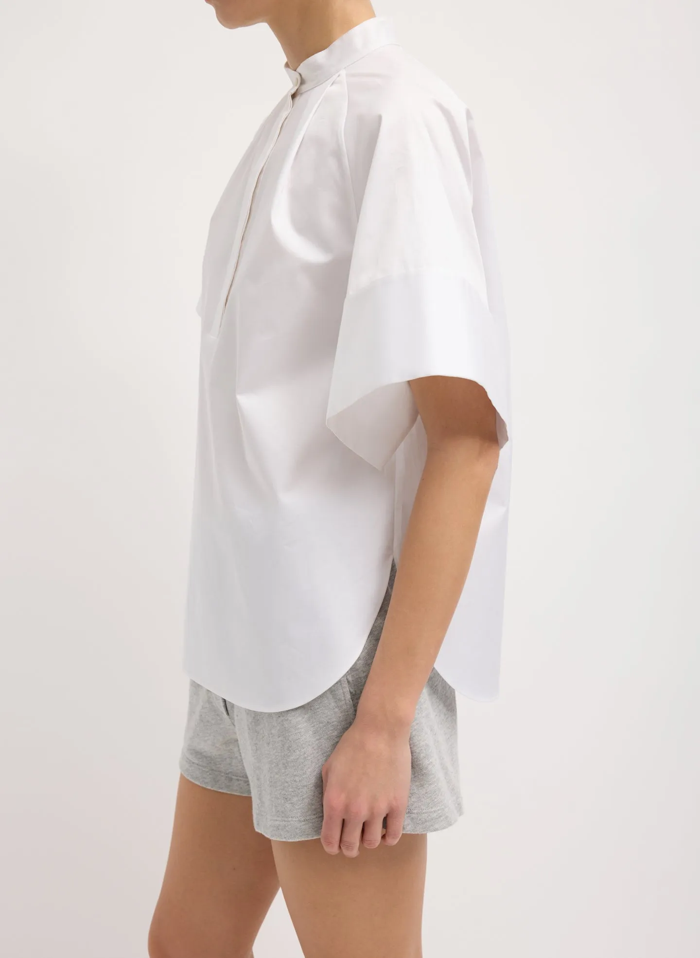 Eco Poplin Raglan Tucked Short Sleeve Shirt sold by Tibi product image thumbnail 3