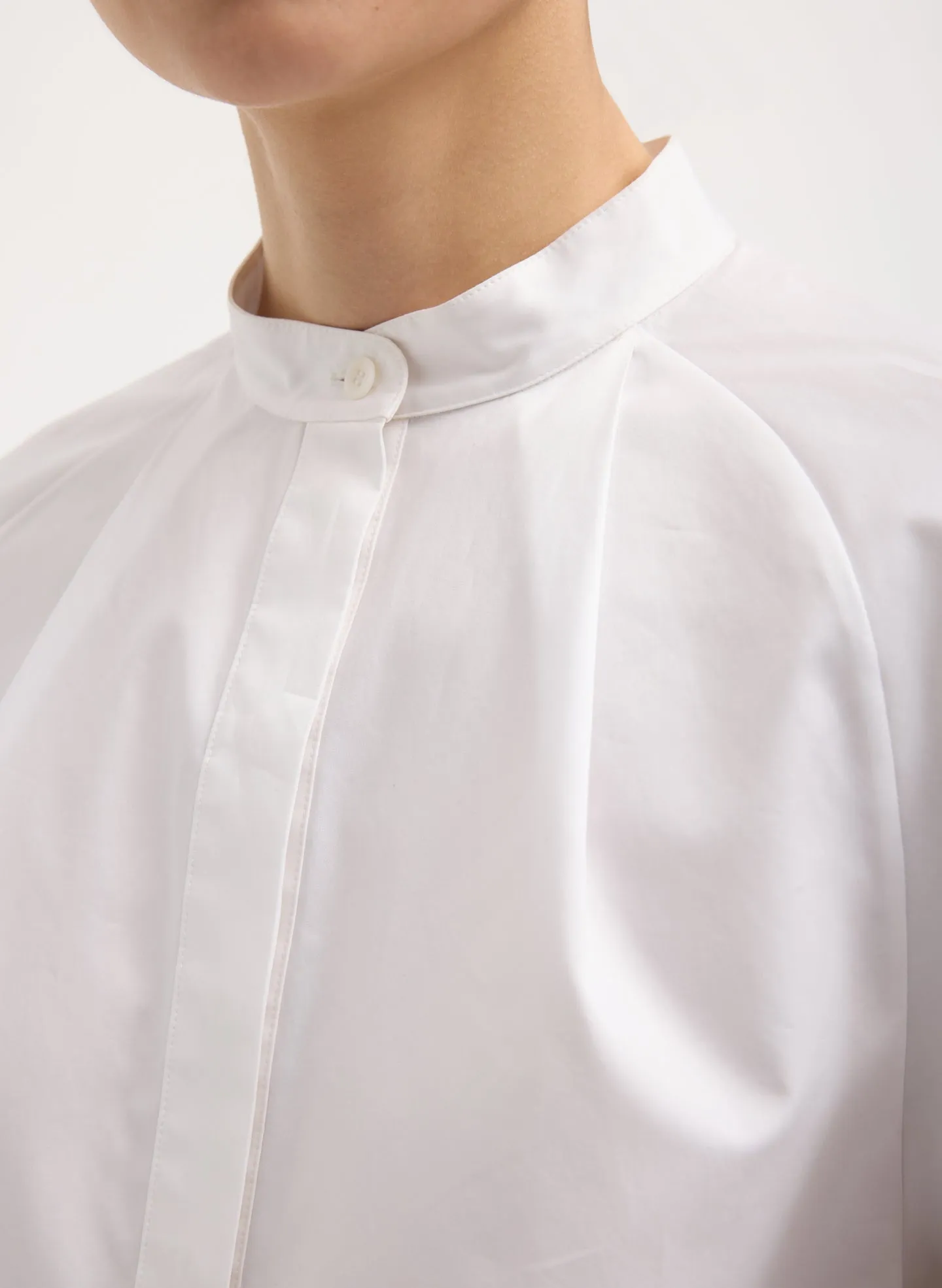 Eco Poplin Raglan Tucked Short Sleeve Shirt sold by Tibi product image thumbnail 4