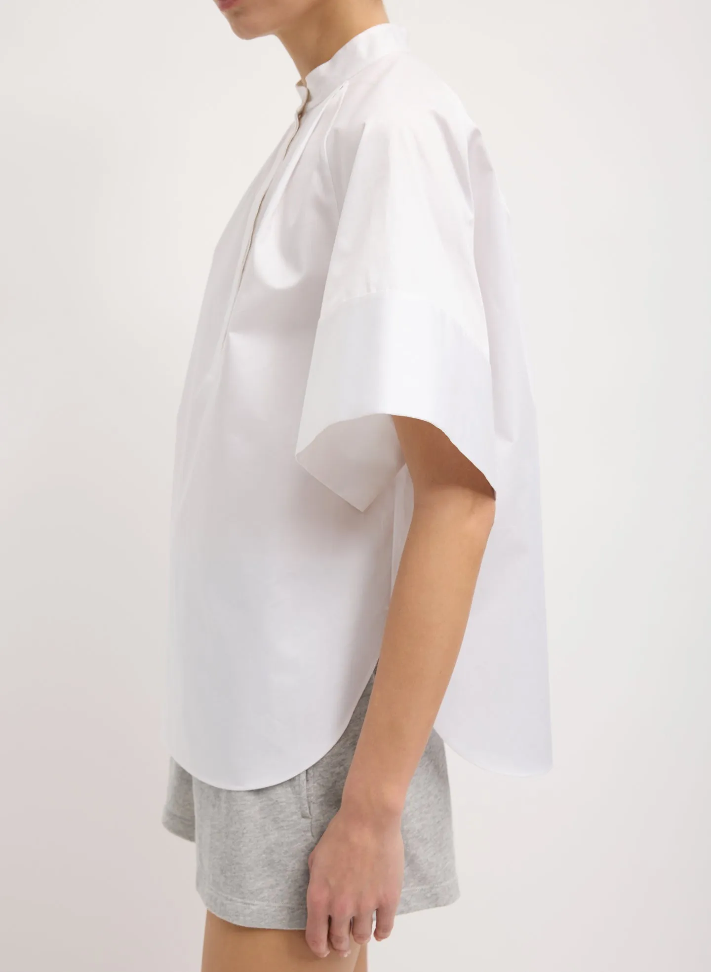 Eco Poplin Raglan Tucked Short Sleeve Shirt sold by Tibi product image thumbnail 5