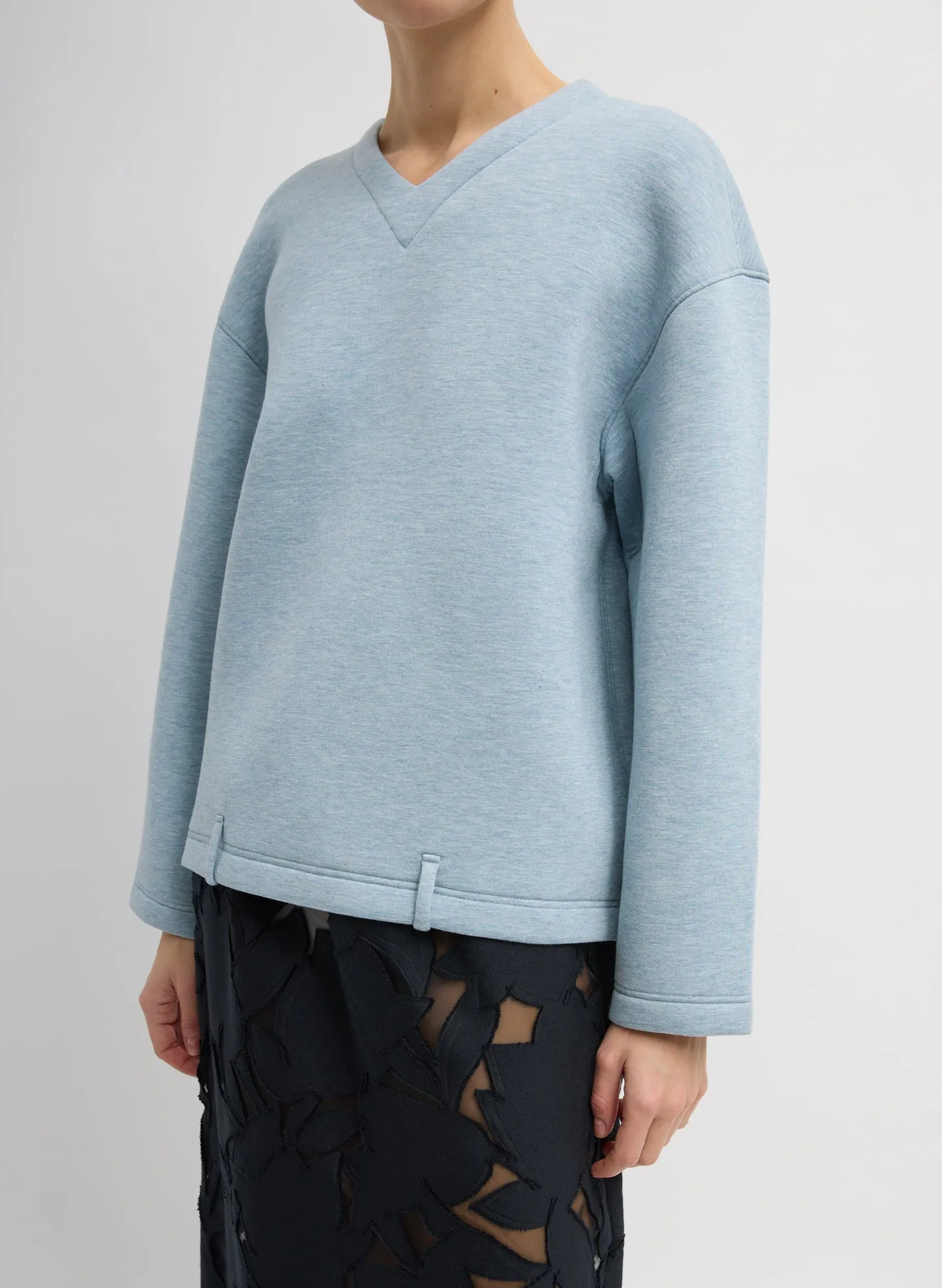 Bonded Viscose Easy V-Neck sold by Tibi
