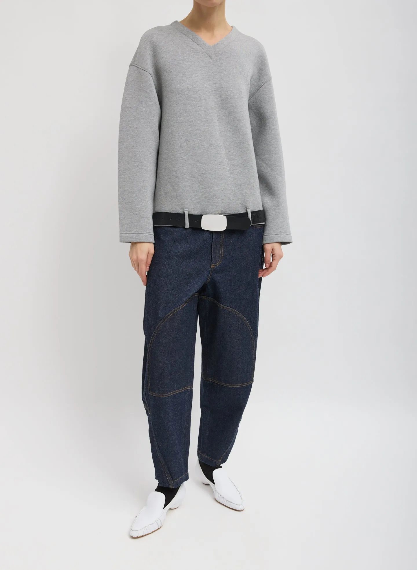 Bonded Viscose Easy V-Neck sold by Tibi product image thumbnail 4