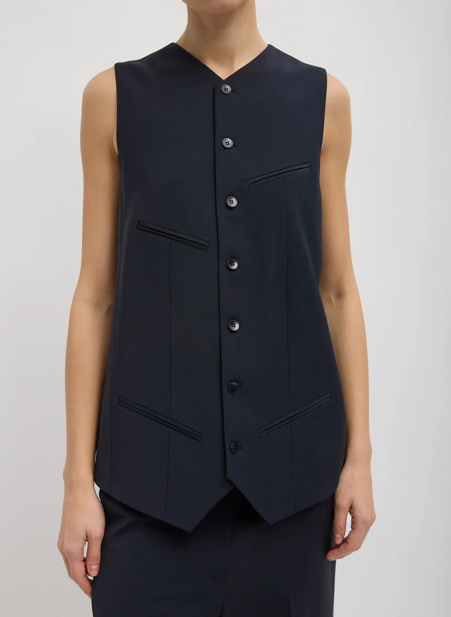 Tropical Wool Easy Vest sold by Tibi