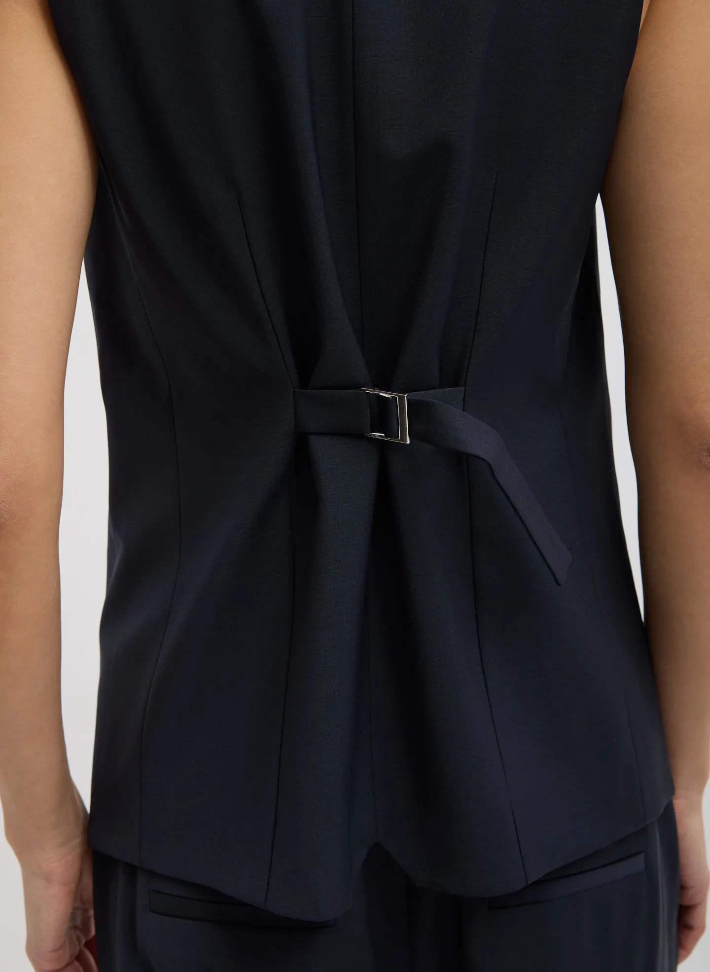 Tropical Wool Easy Vest sold by Tibi product image thumbnail 5