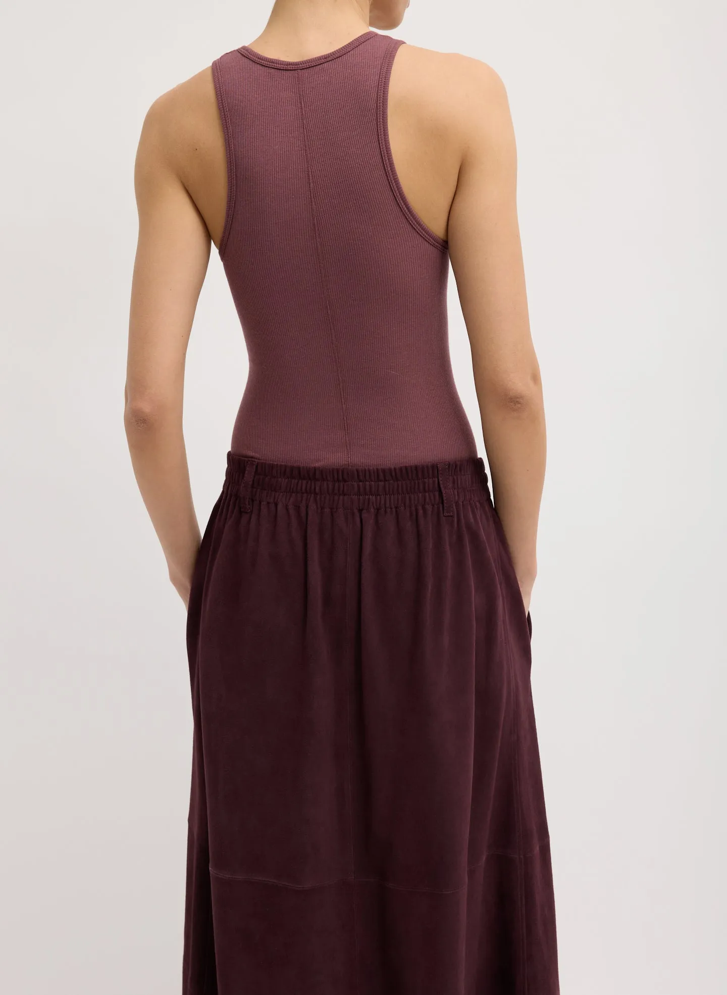 Cassiterite Suede Pull On Full Skirt sold by Tibi product image thumbnail 4
