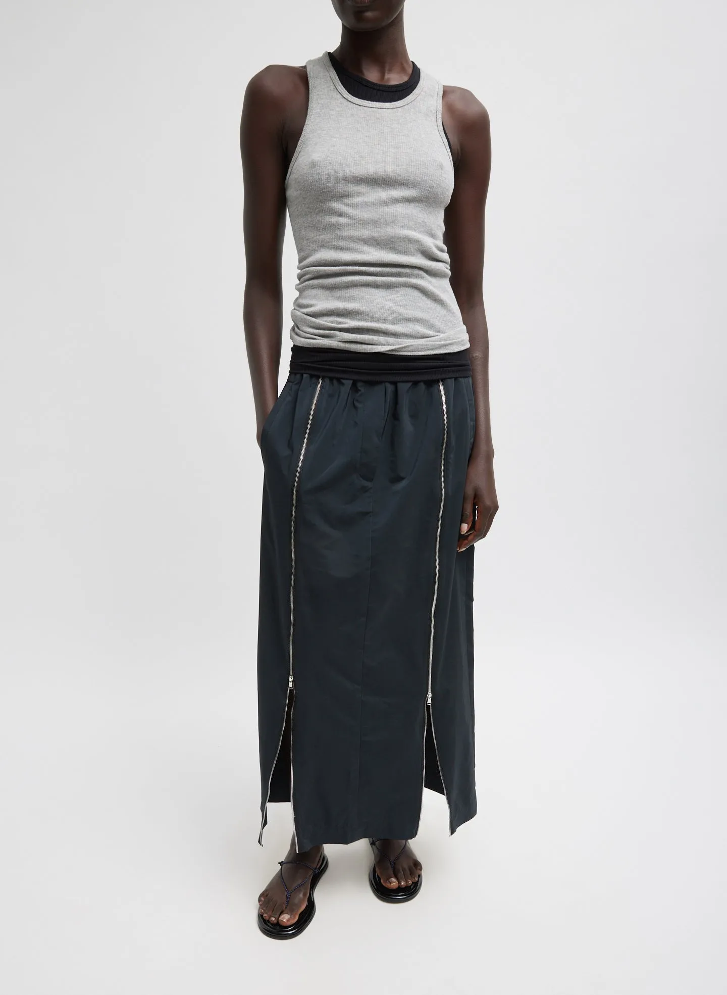 Nylon Zipper Maxi Skirt sold by Tibi