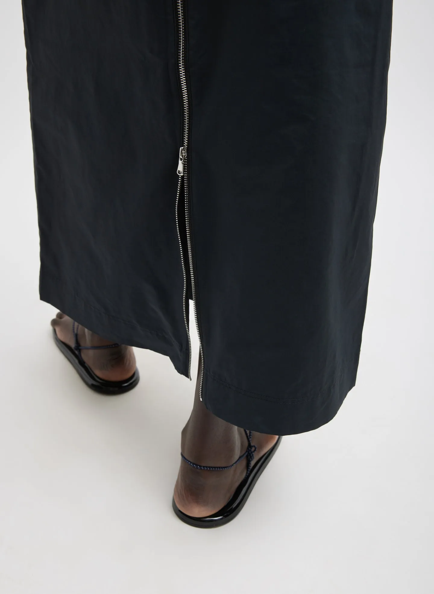 Nylon Zipper Maxi Skirt sold by Tibi product image thumbnail 4