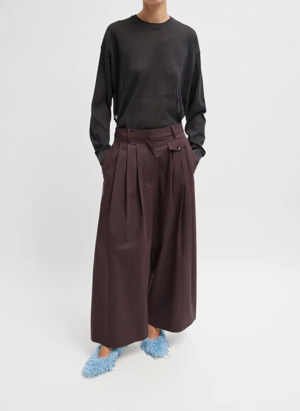 Bio Twill Triple Pleat Cropped Pant made by Tibi