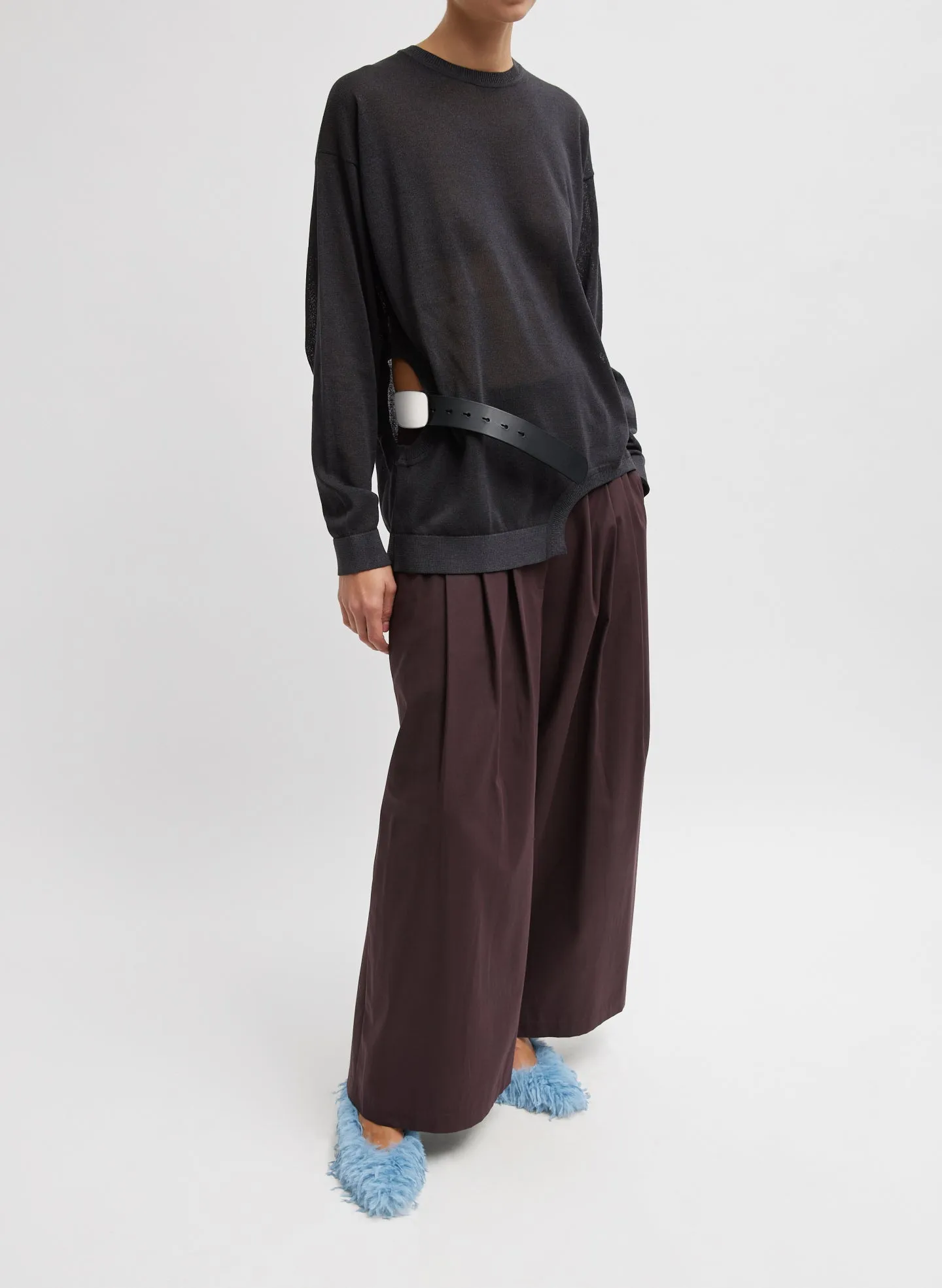 Bio Twill Triple Pleat Cropped Pant sold by Tibi product image thumbnail 3