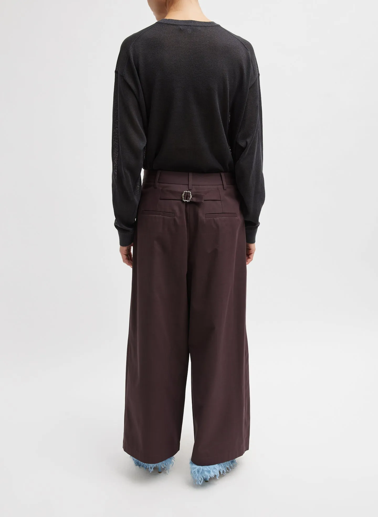 Bio Twill Triple Pleat Cropped Pant sold by Tibi product image thumbnail 2
