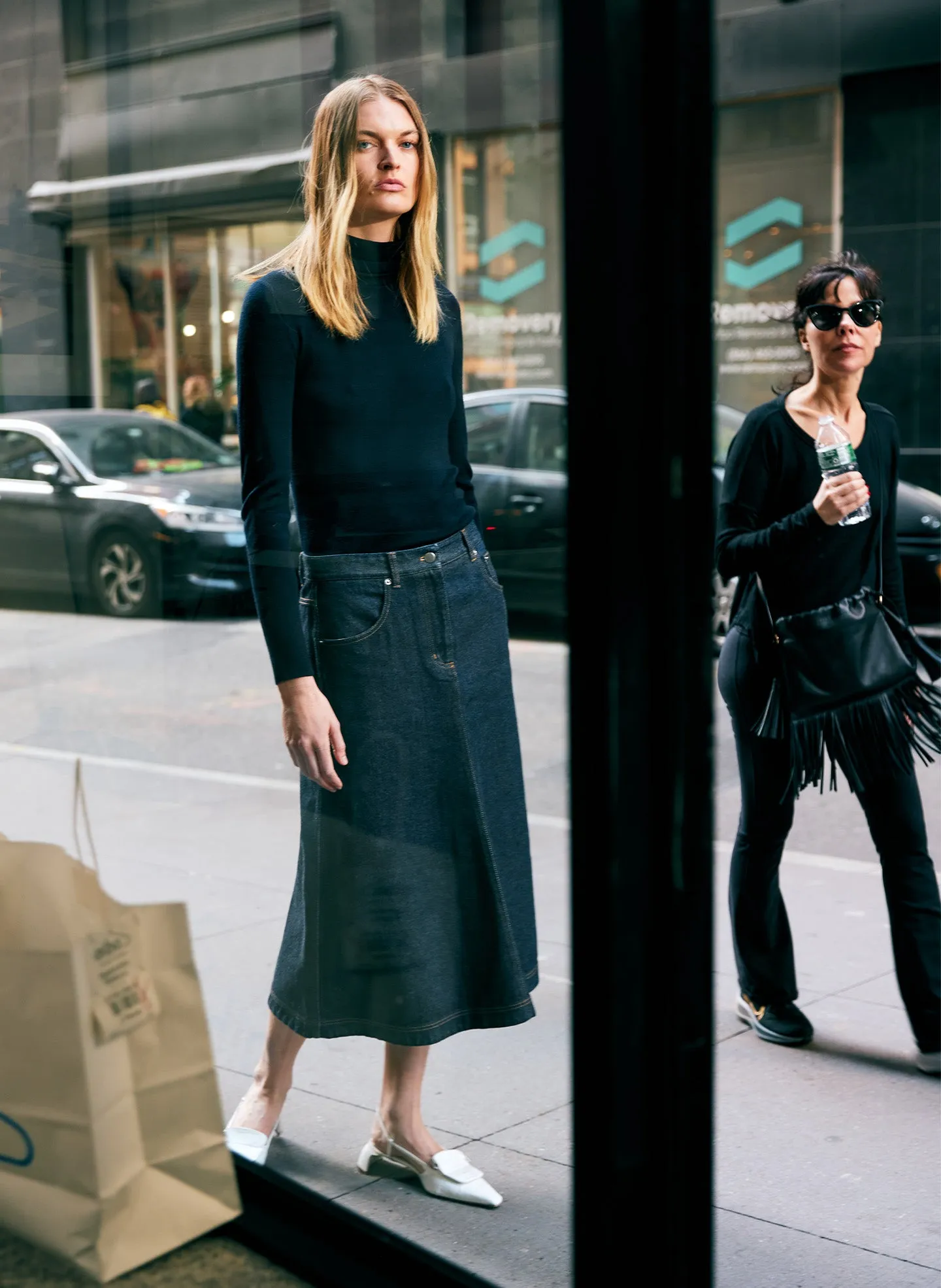 Feather Weight Ribbed Crewneck Pullover Sweater sold by Tibi product image thumbnail 2