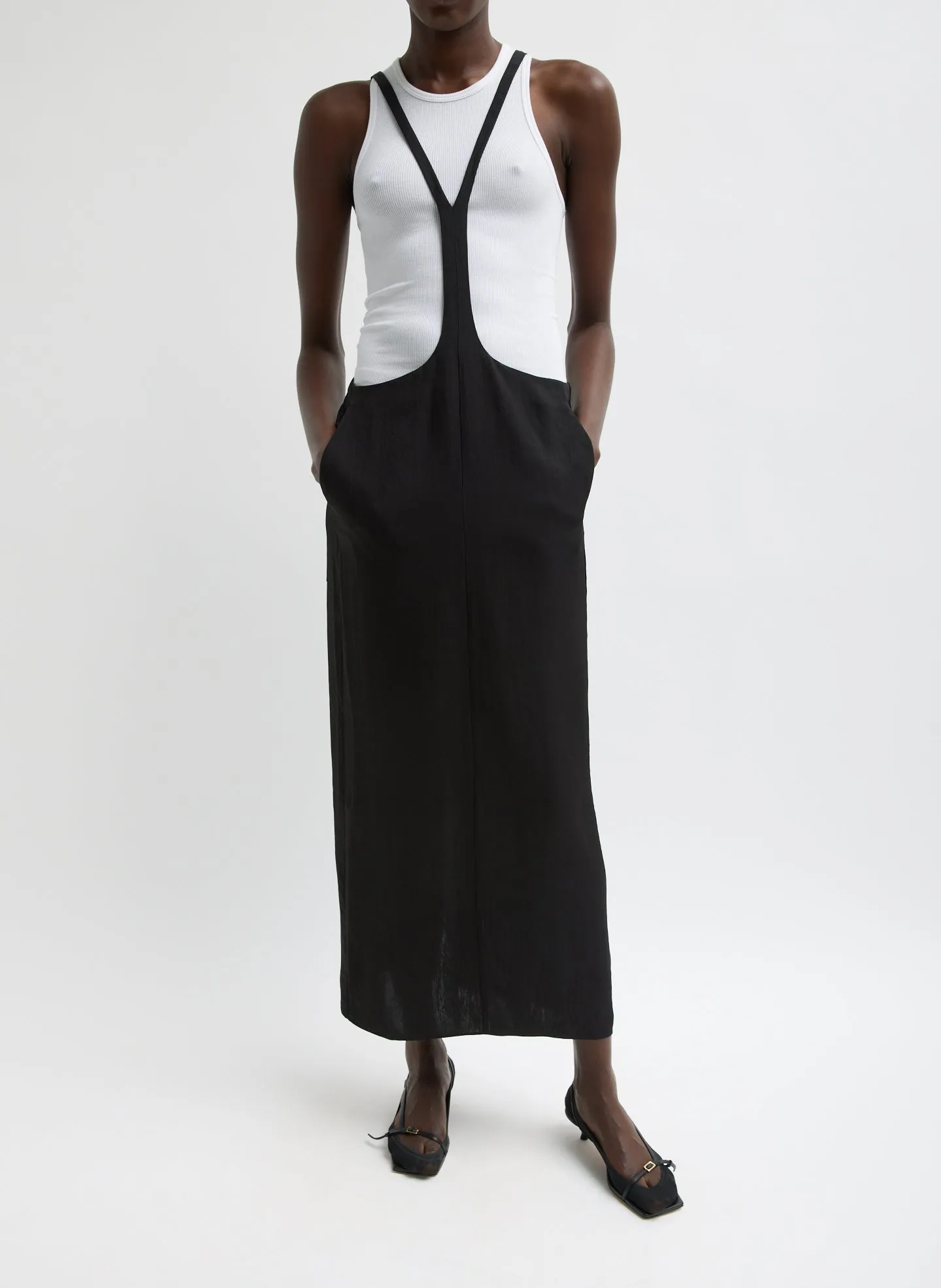 Summer Acetate Crinkle Overall Skirt sold by Tibi