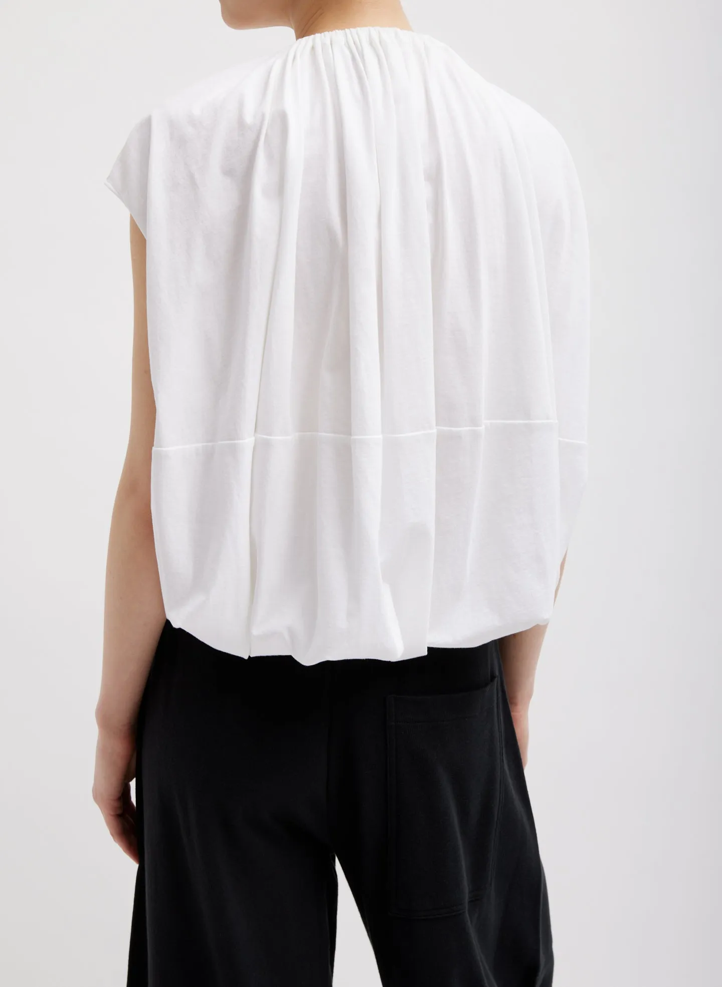 T-Shirting Shirred Neck Circular Top sold by Tibi product image thumbnail 2