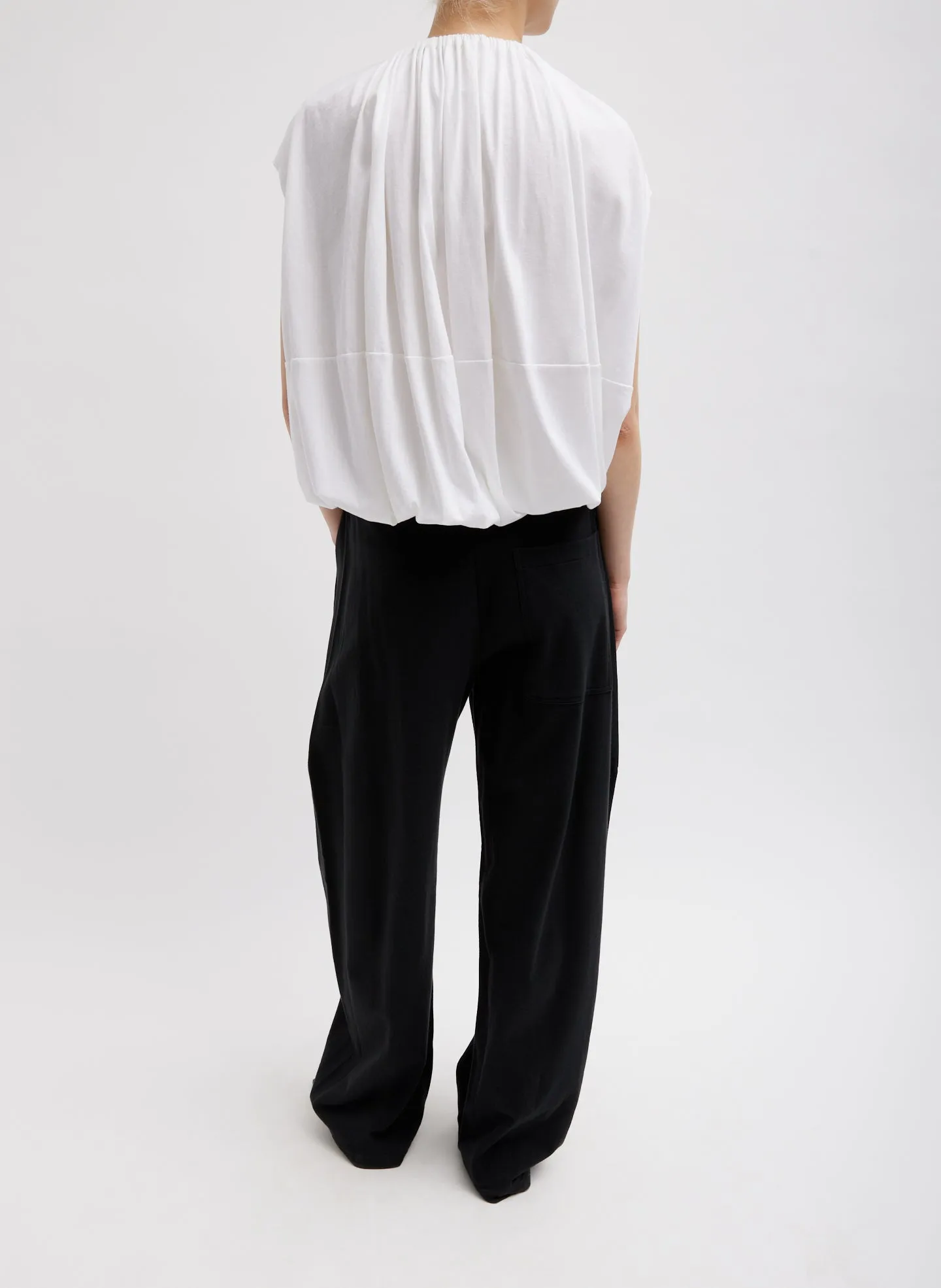 T-Shirting Shirred Neck Circular Top sold by Tibi product image thumbnail 4