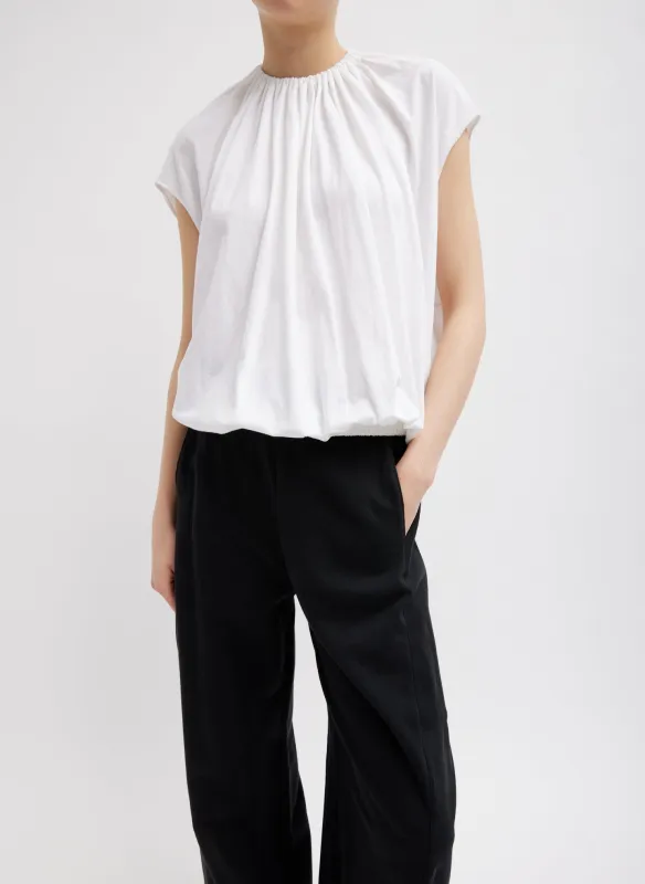 T-Shirting Shirred Neck Circular Top sold by Tibi