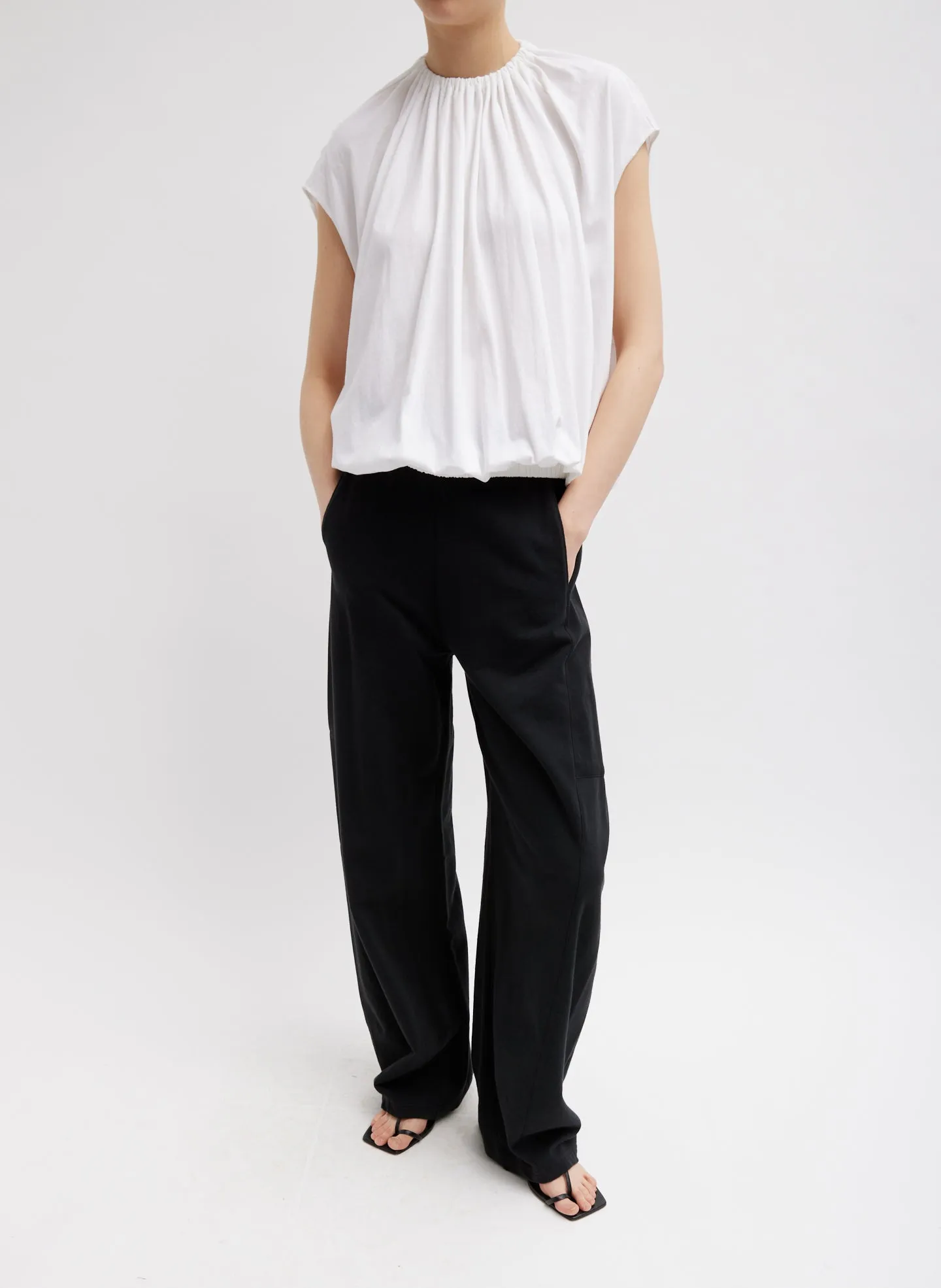 T-Shirting Shirred Neck Circular Top sold by Tibi product image thumbnail 3