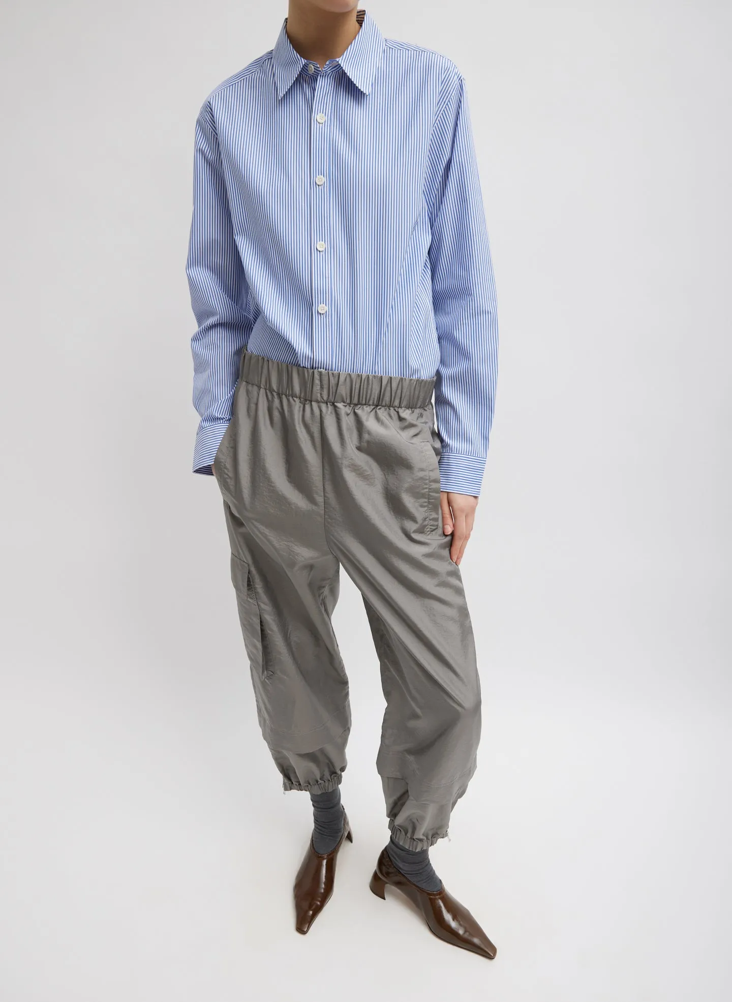 Crispy Nylon Wilt Pull On Jogger sold by Tibi product image thumbnail 4