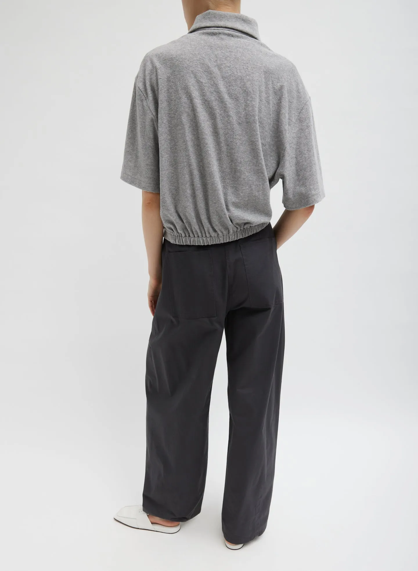 Dry Loop Terry Easy Polo Shirt sold by Tibi product image thumbnail 3