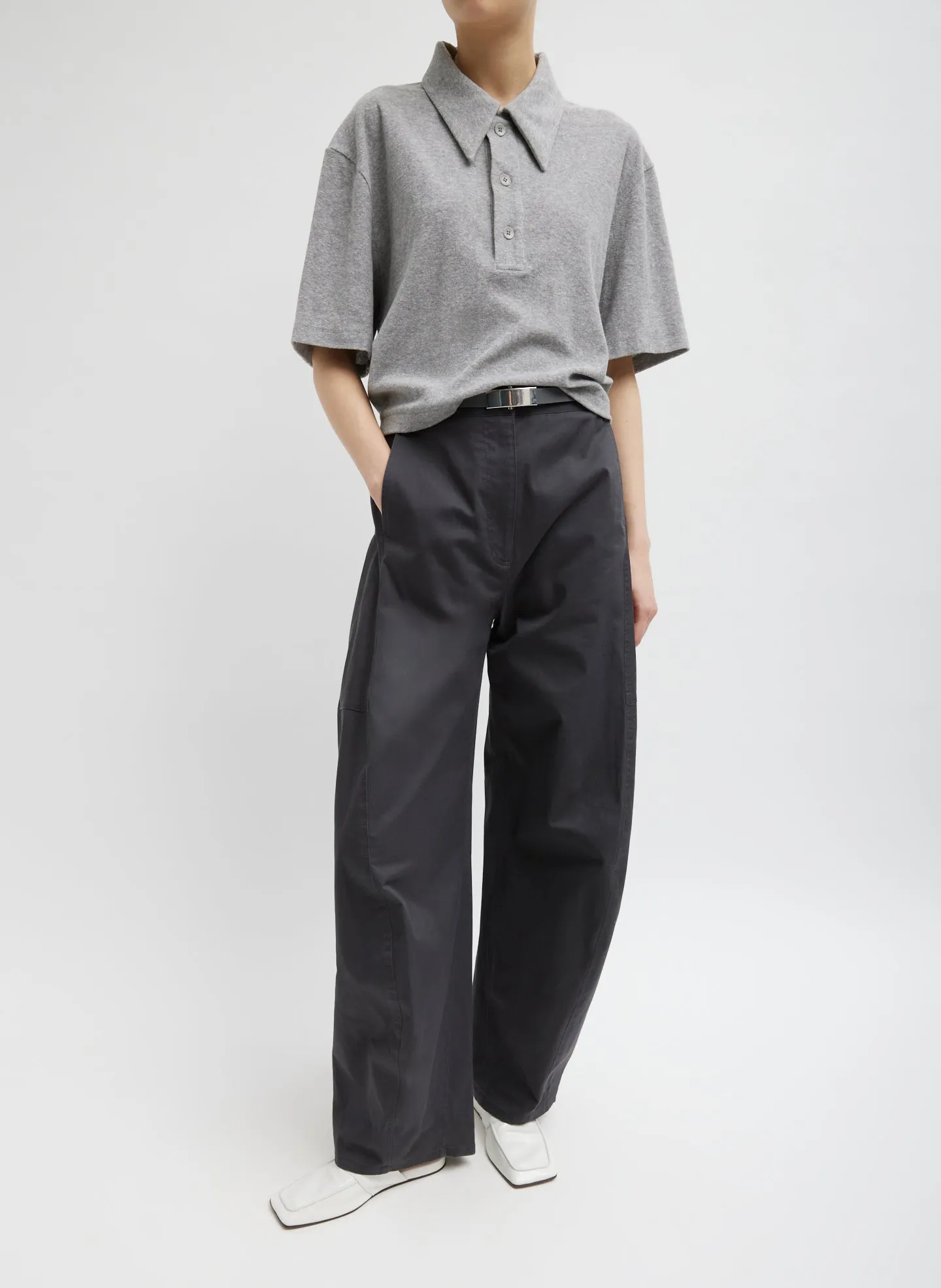 Dry Loop Terry Easy Polo Shirt sold by Tibi product image thumbnail 2