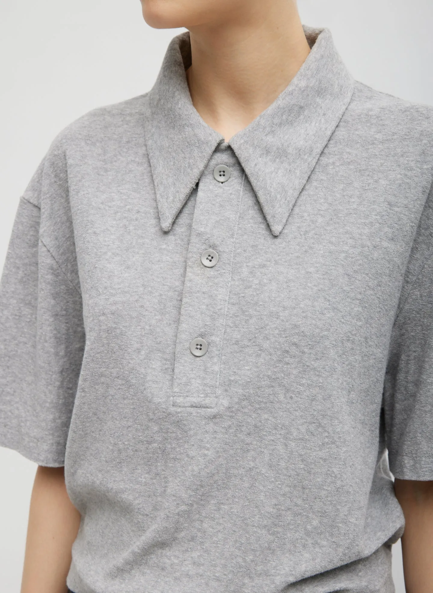 Dry Loop Terry Easy Polo Shirt sold by Tibi