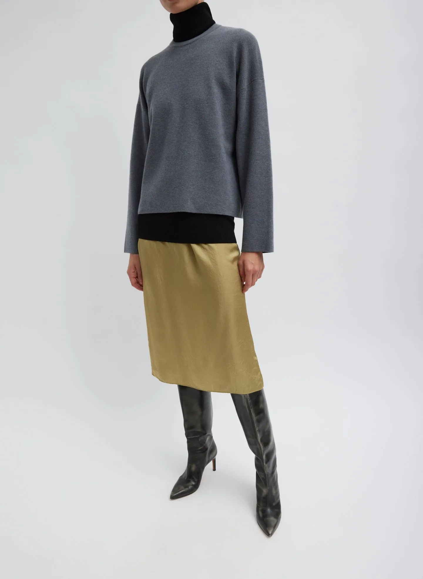 Double Faced Cashmere Oversized Easy Sweater sold by Tibi product image thumbnail 5