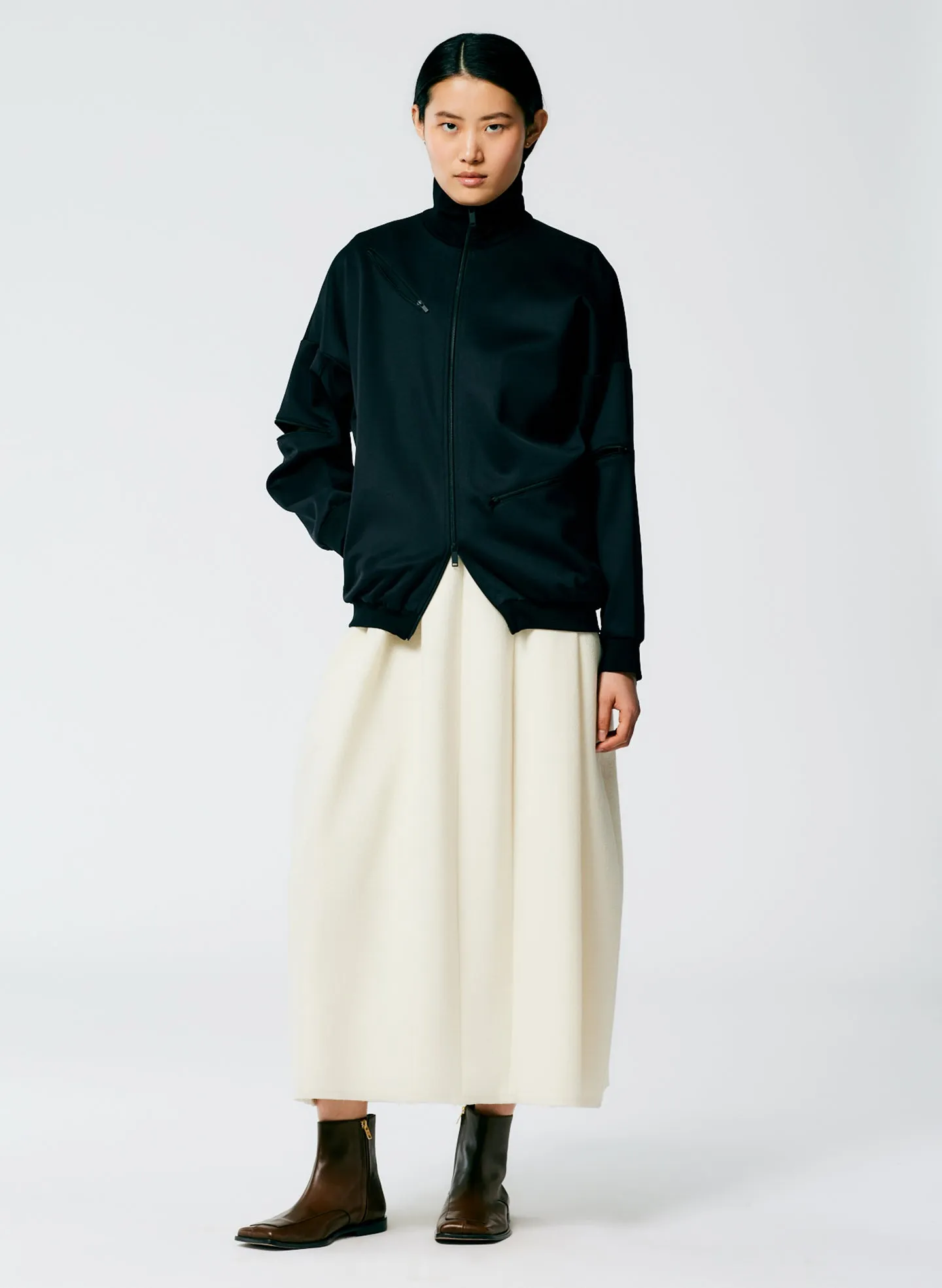 Active Knit Zipper Detailed Track Jacket sold by Tibi