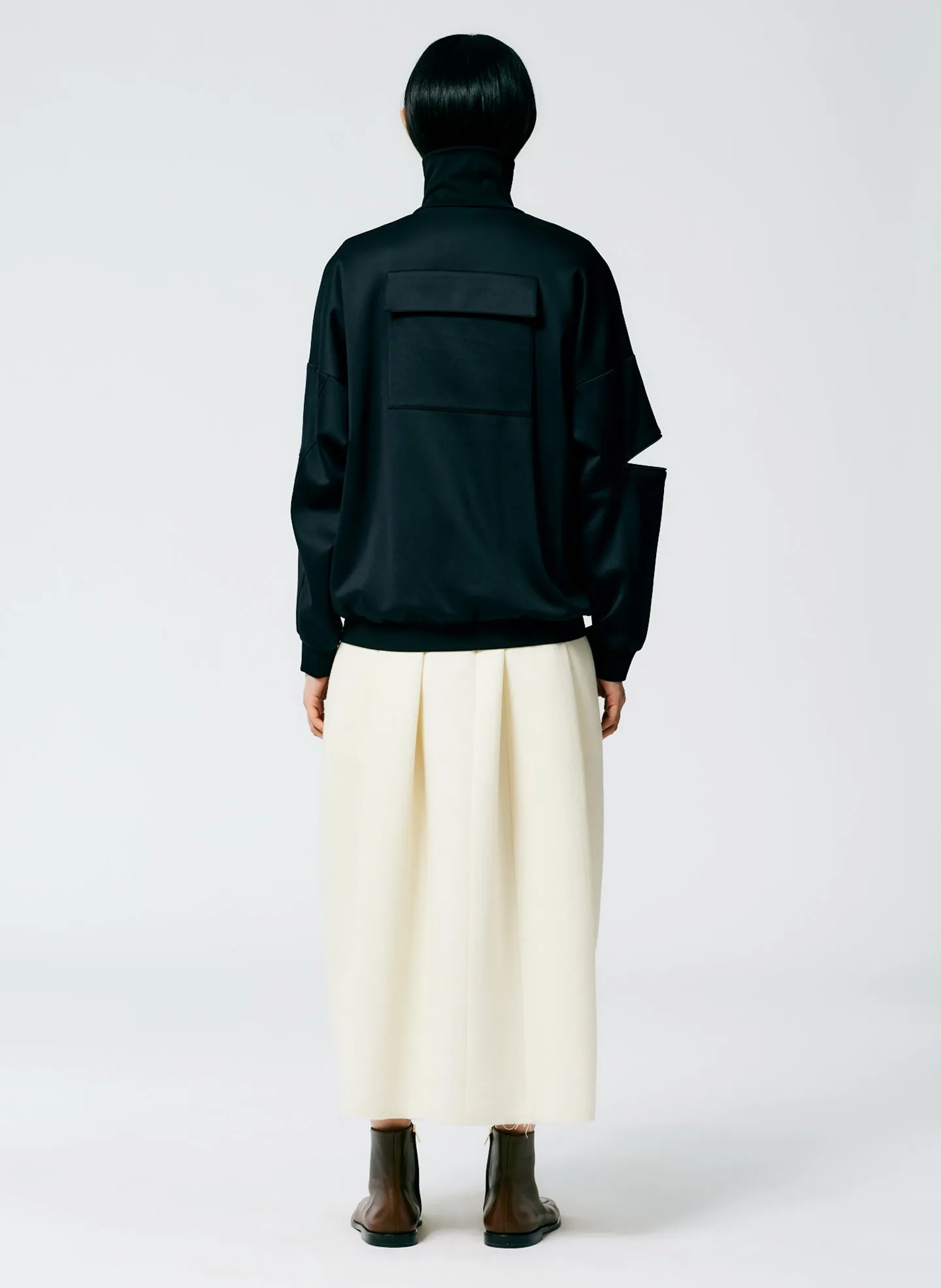 Active Knit Zipper Detailed Track Jacket sold by Tibi product image thumbnail 3