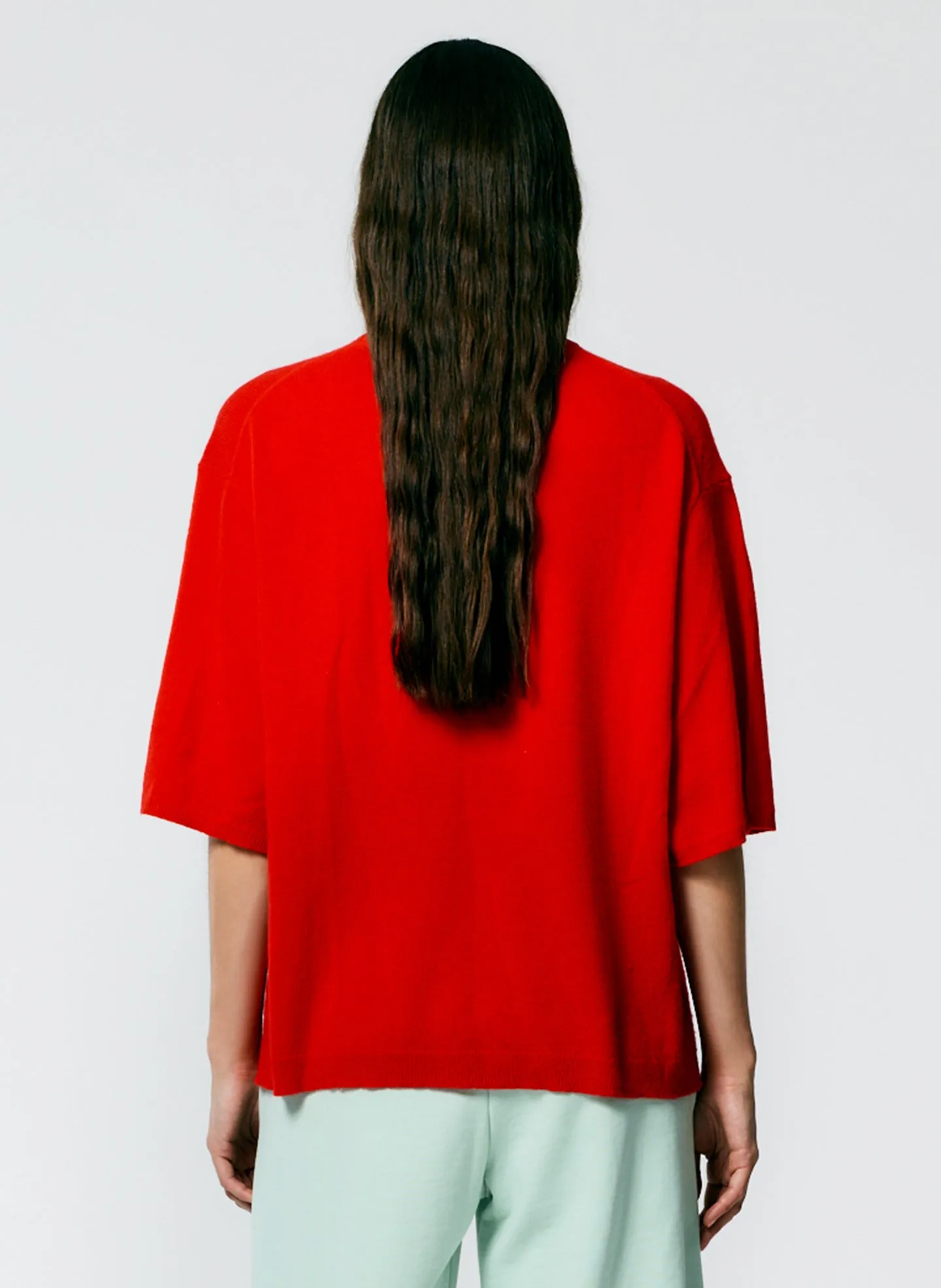 Feather Weight Cashmere Oversized Easy T-Shirt sold by Tibi product image thumbnail 4